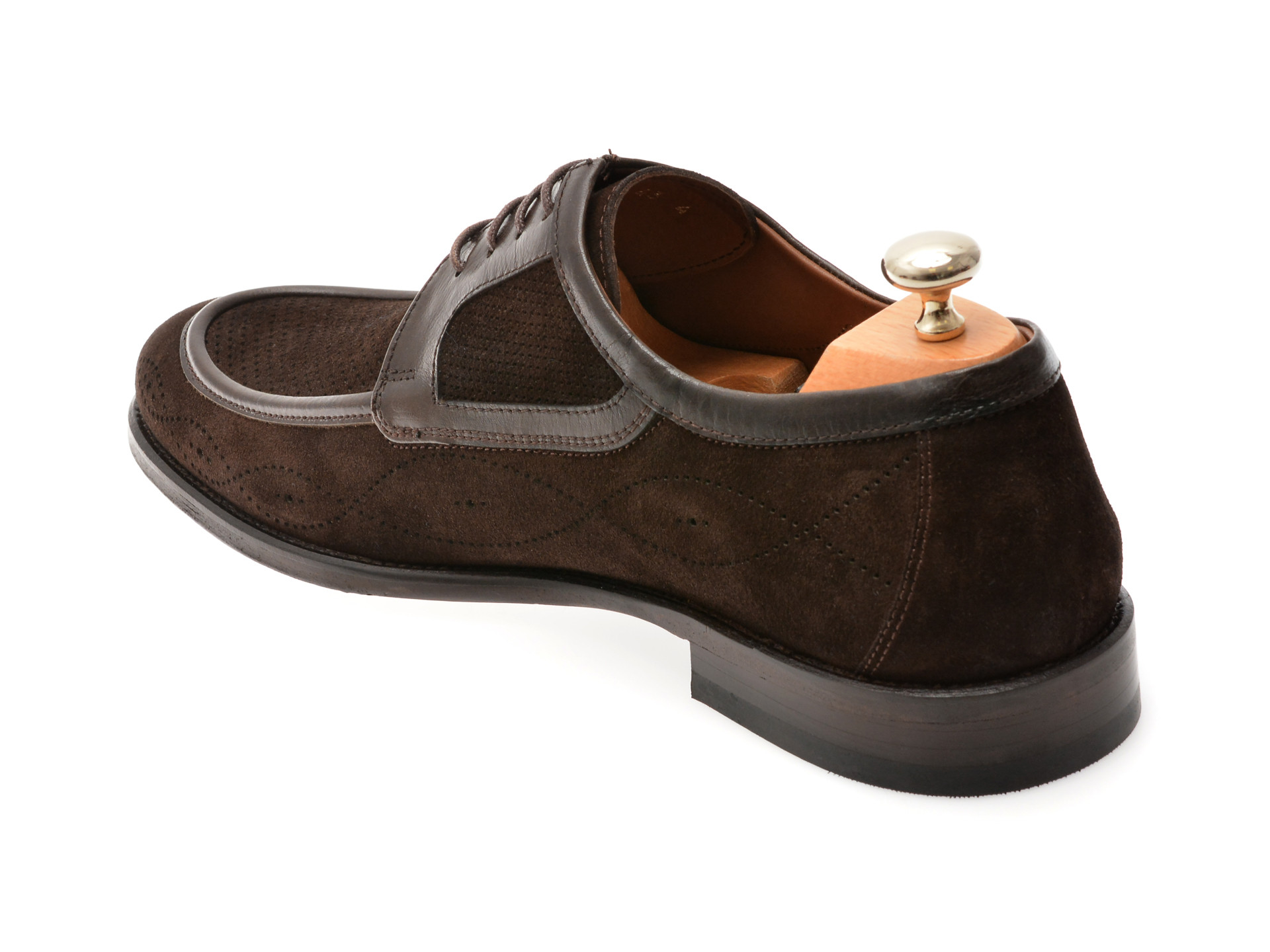 Mocasini eleganti LE COLONEL maro, 48893, din piele intoarsa