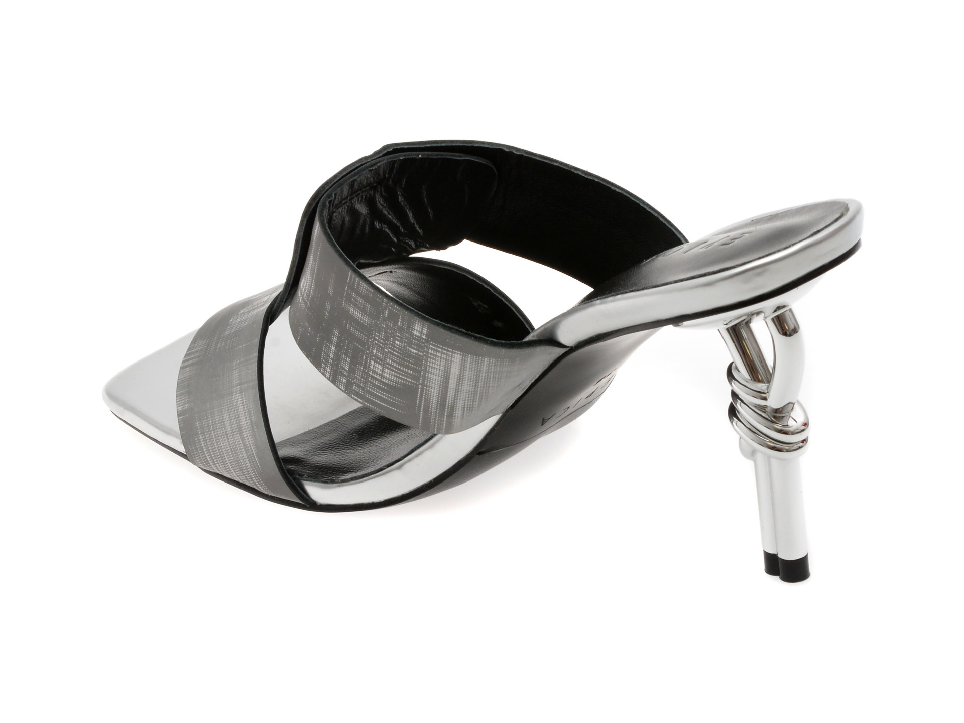 Papuci EPICA gri, 71872M7, din piele naturala