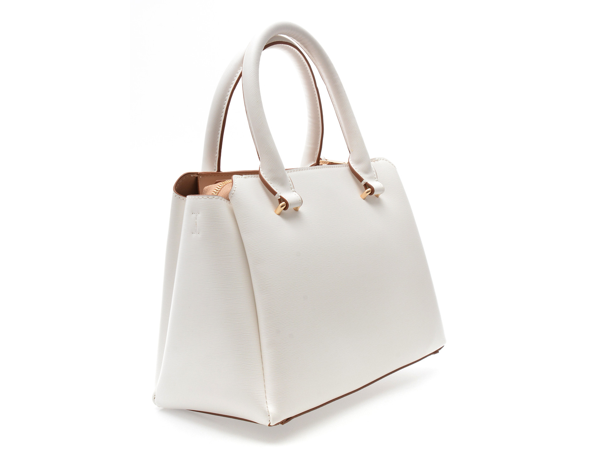 Geanta ALDO alba, KEDERASEAN 100, din piele ecologica