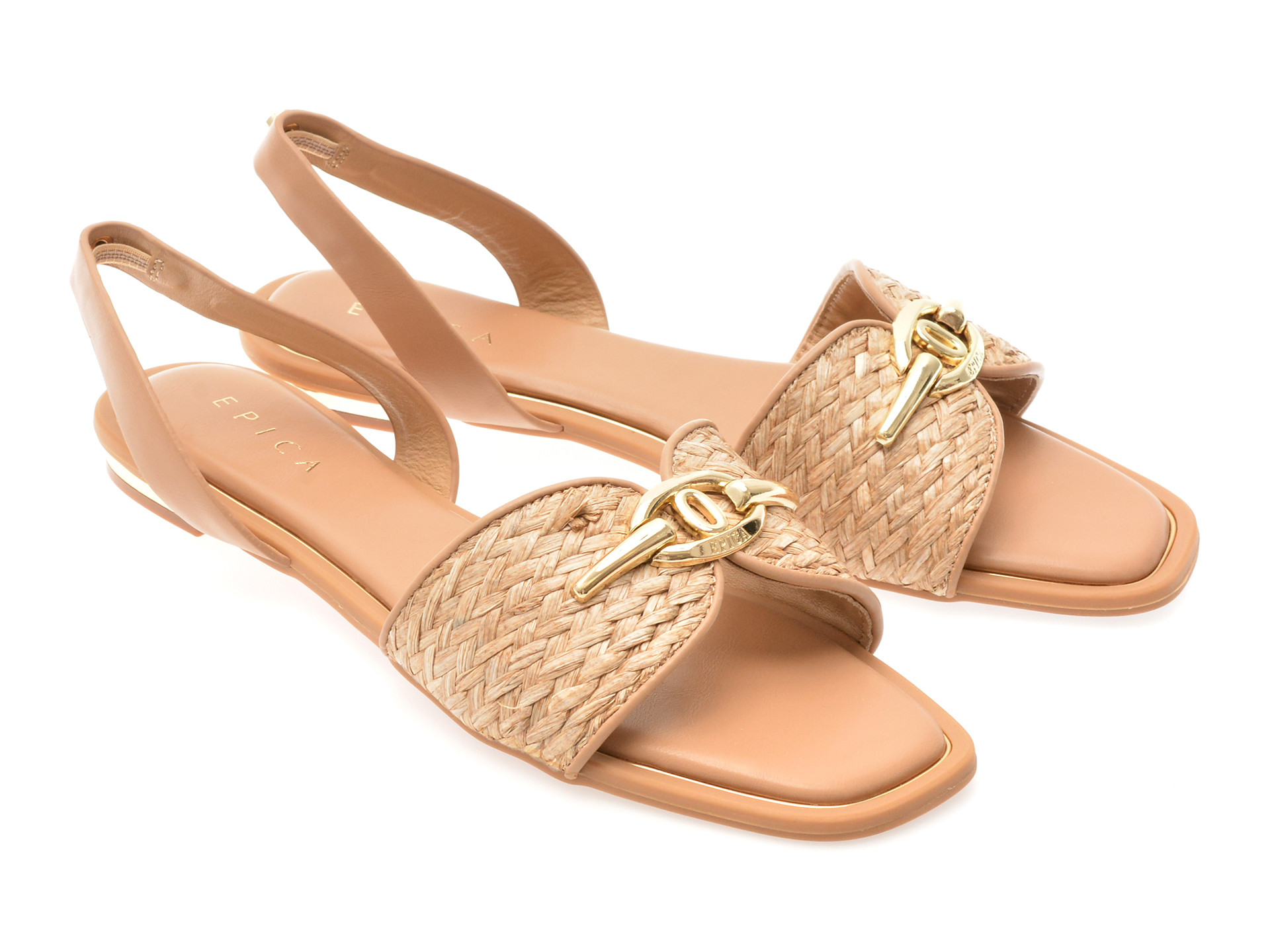 Sandale EPICA bej, 82951, din material textil