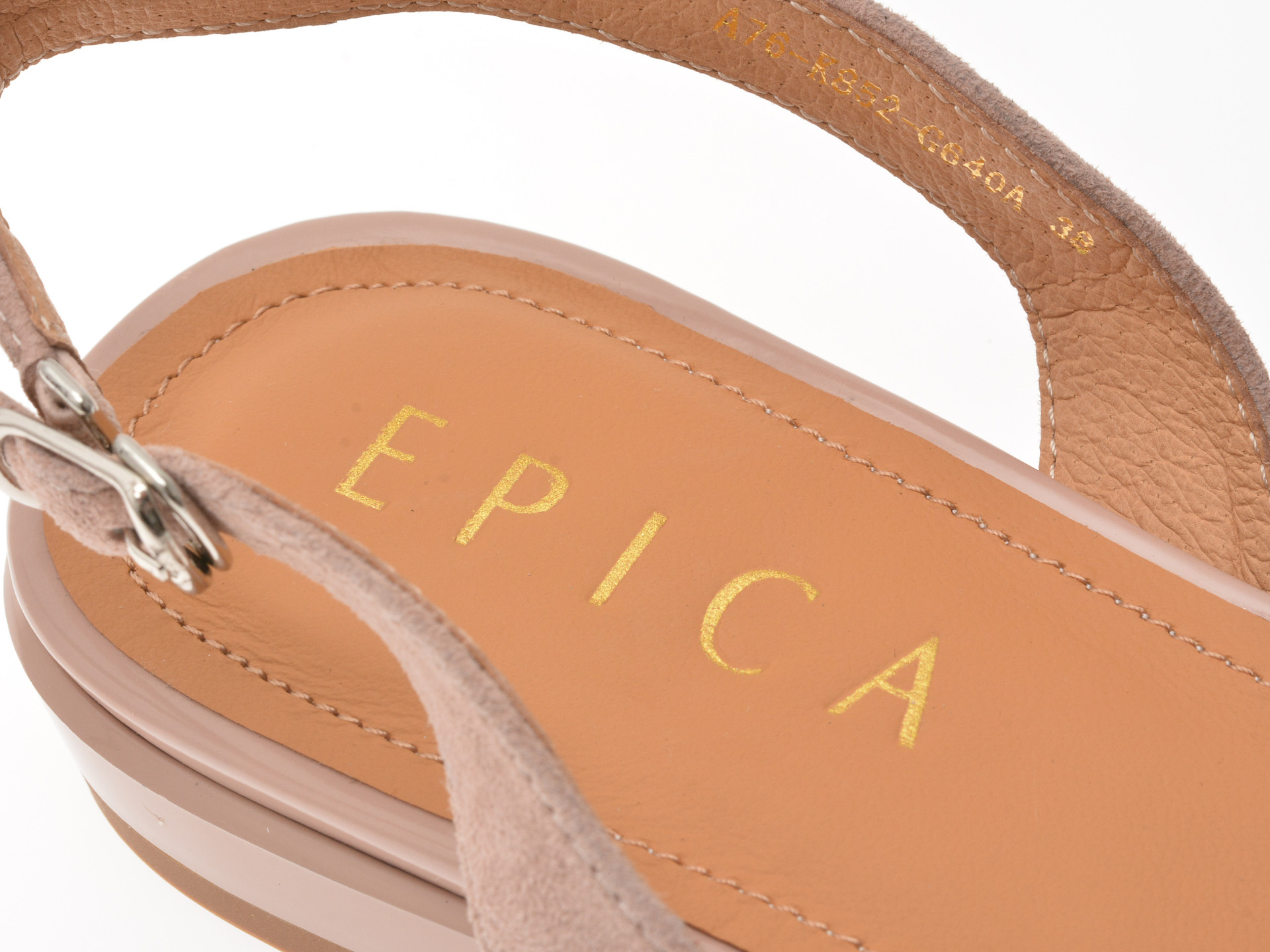 Pantofi EPICA nude, K852, din piele intoarsa