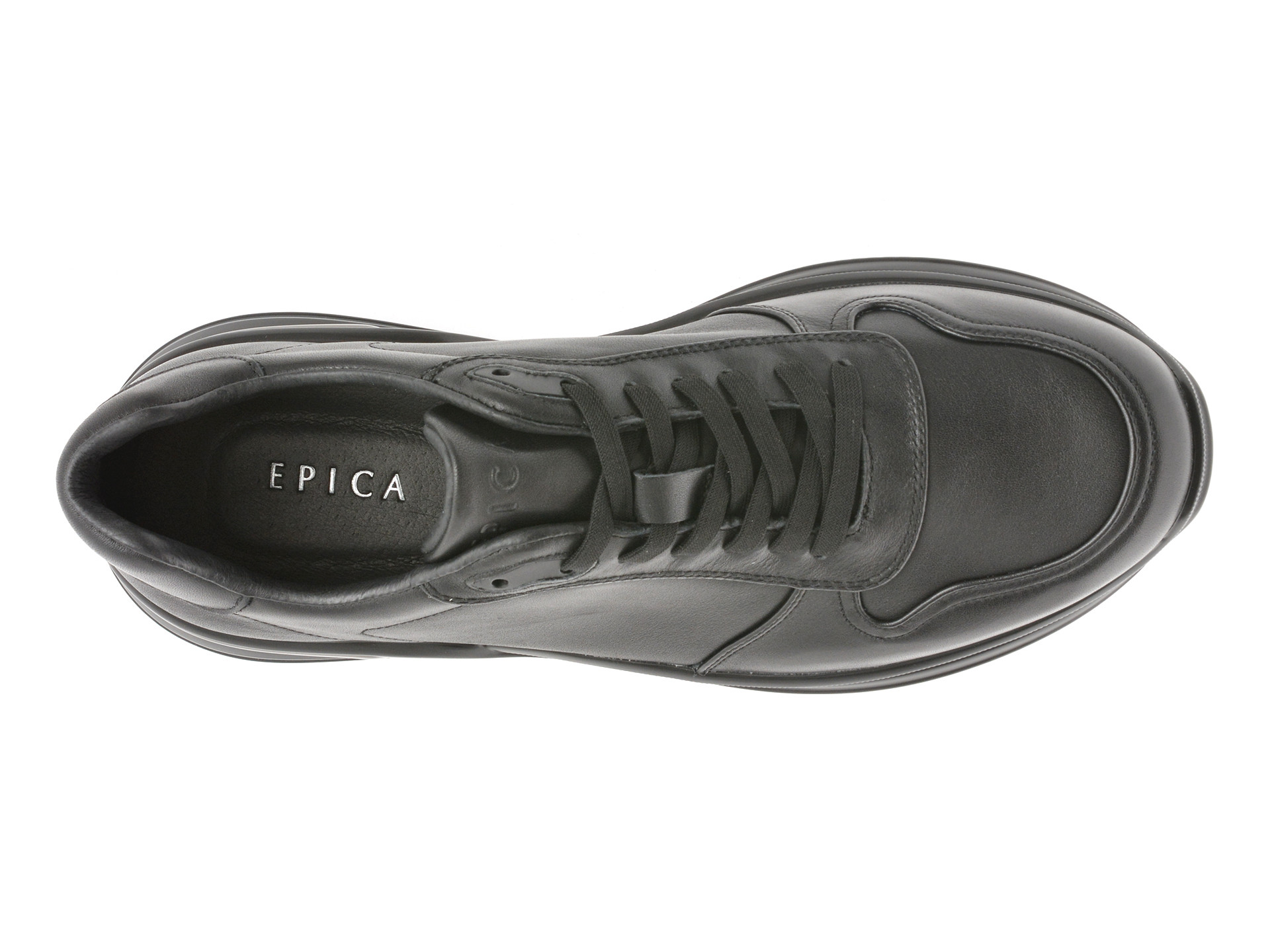 Pantofi sport EPICA negri, 56261, din piele naturala