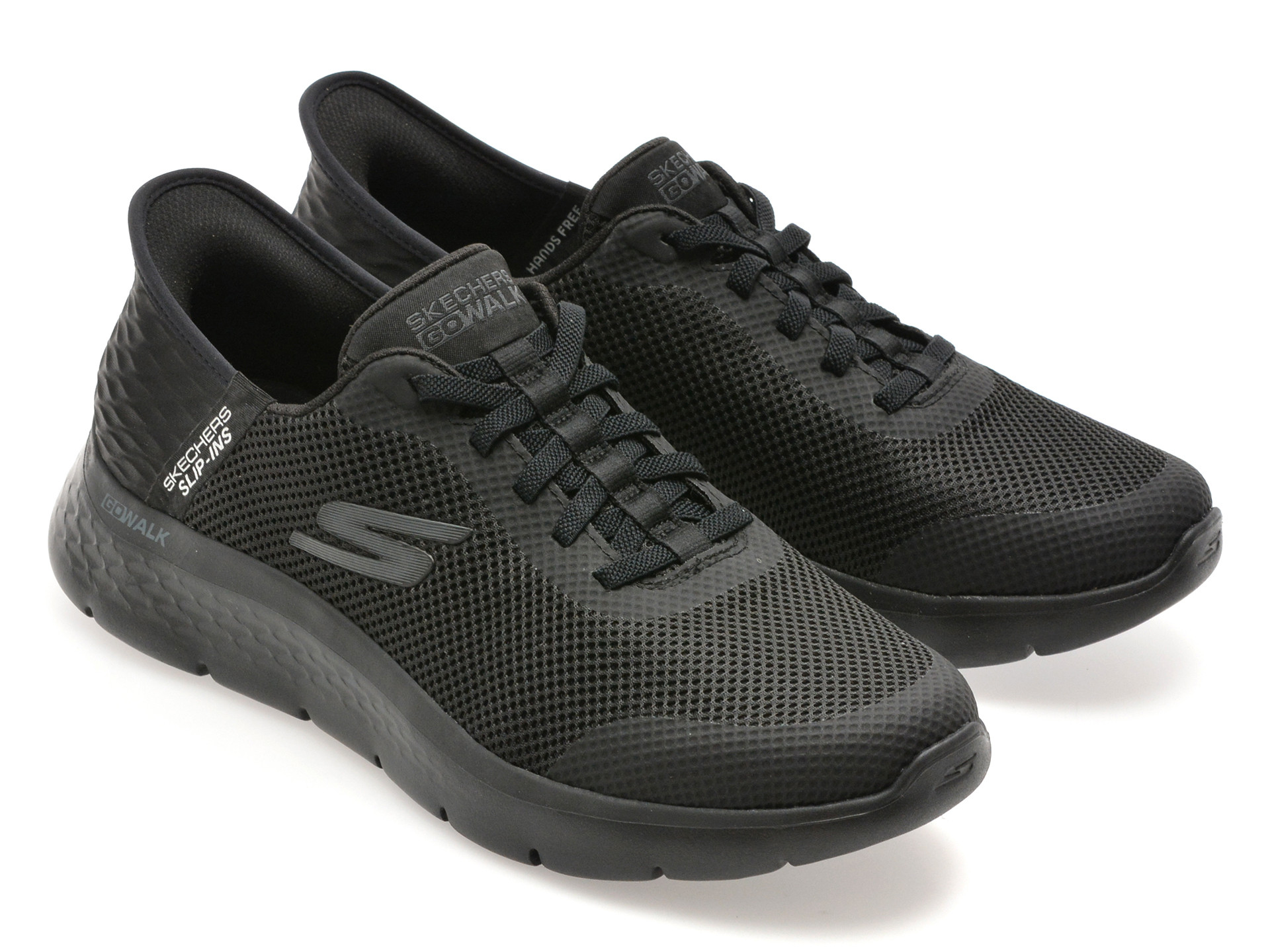 30Pantofi sport SKECHERS negri, GO WALK FLEX, din material textil
