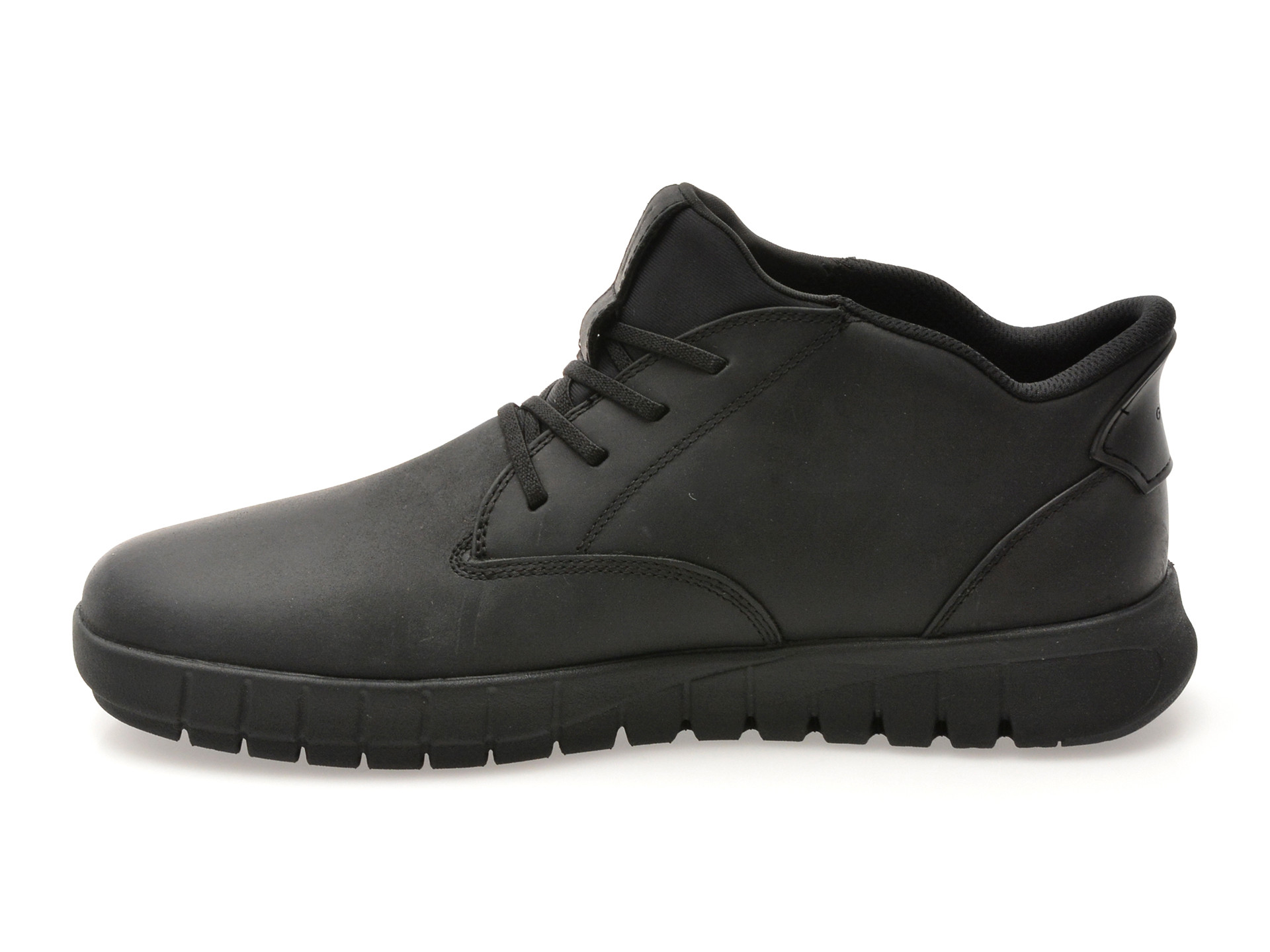 Ghete GEOX negre, U56MAB, din piele naturala