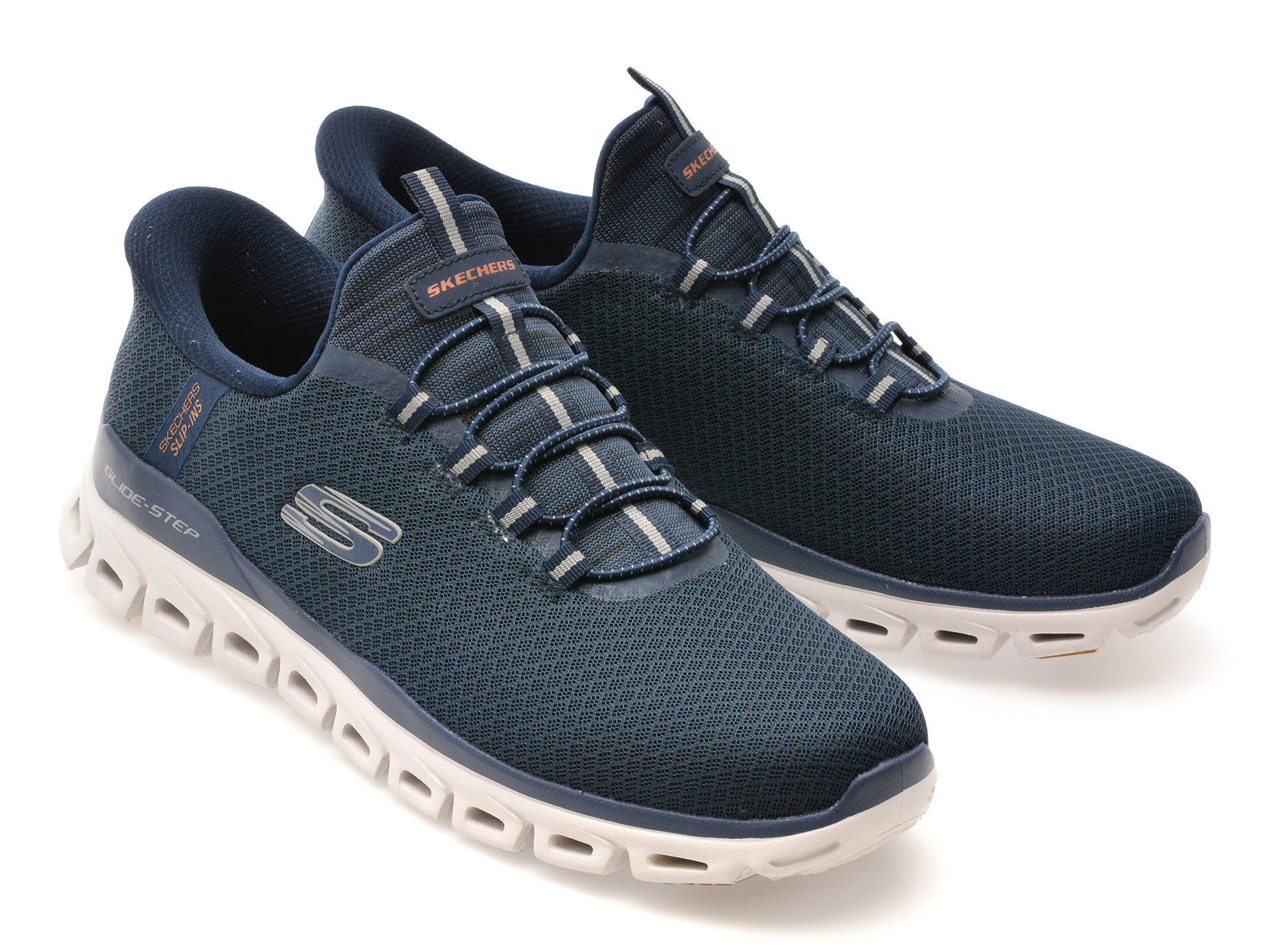 Pantofi sport SKECHERS bleumarin, GLIDE-STEP, din material textil