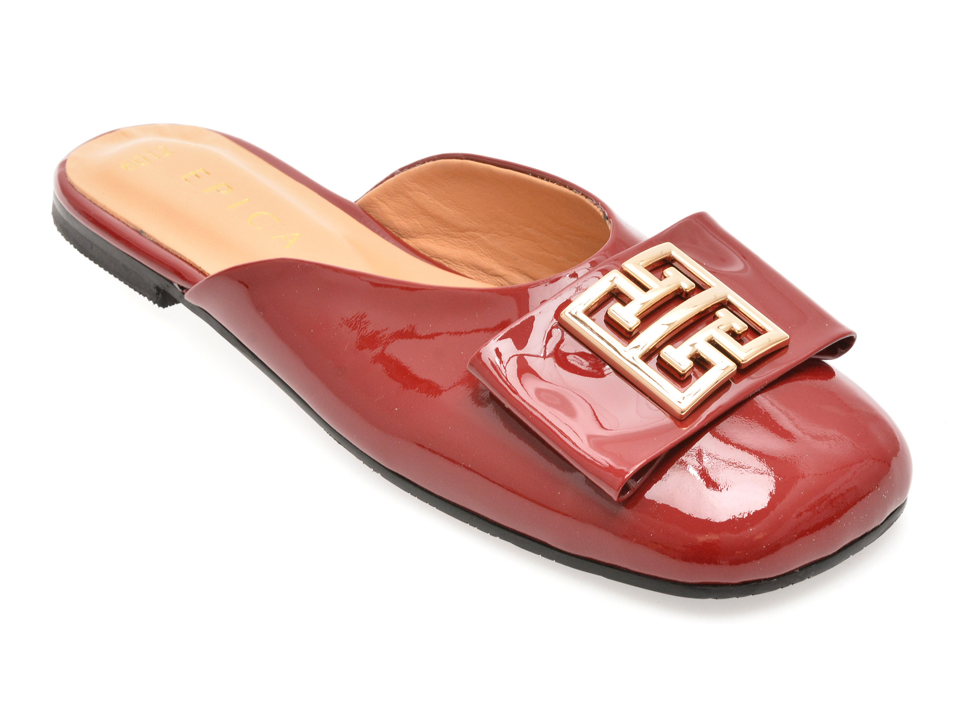 Papuci EPICA rosii, 6296012, din piele naturala lacuita