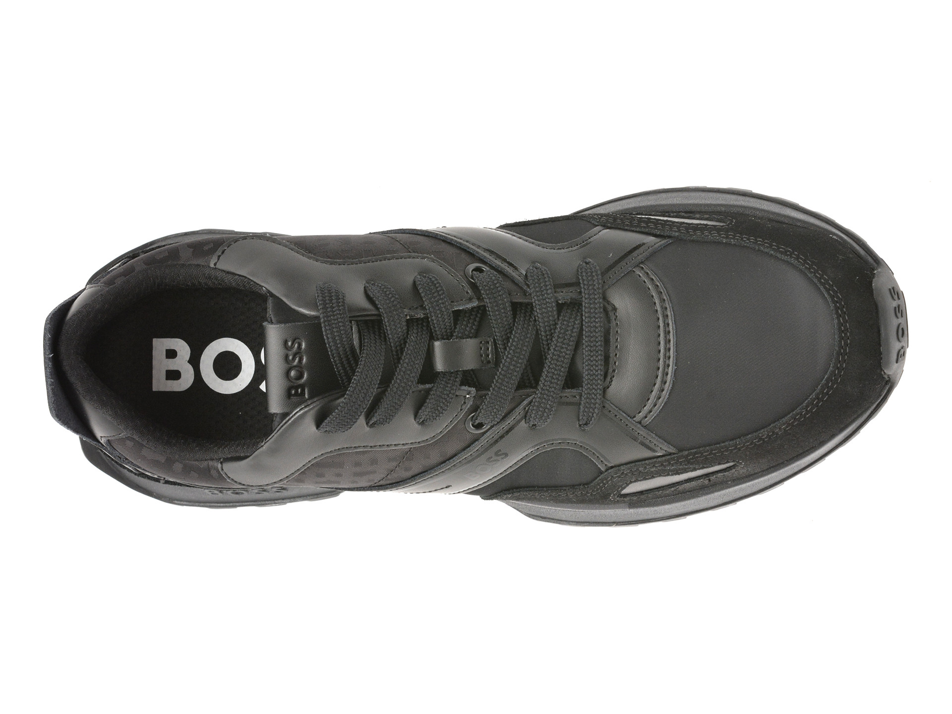 Pantofi sport BOSS negri, 6496, din material textil