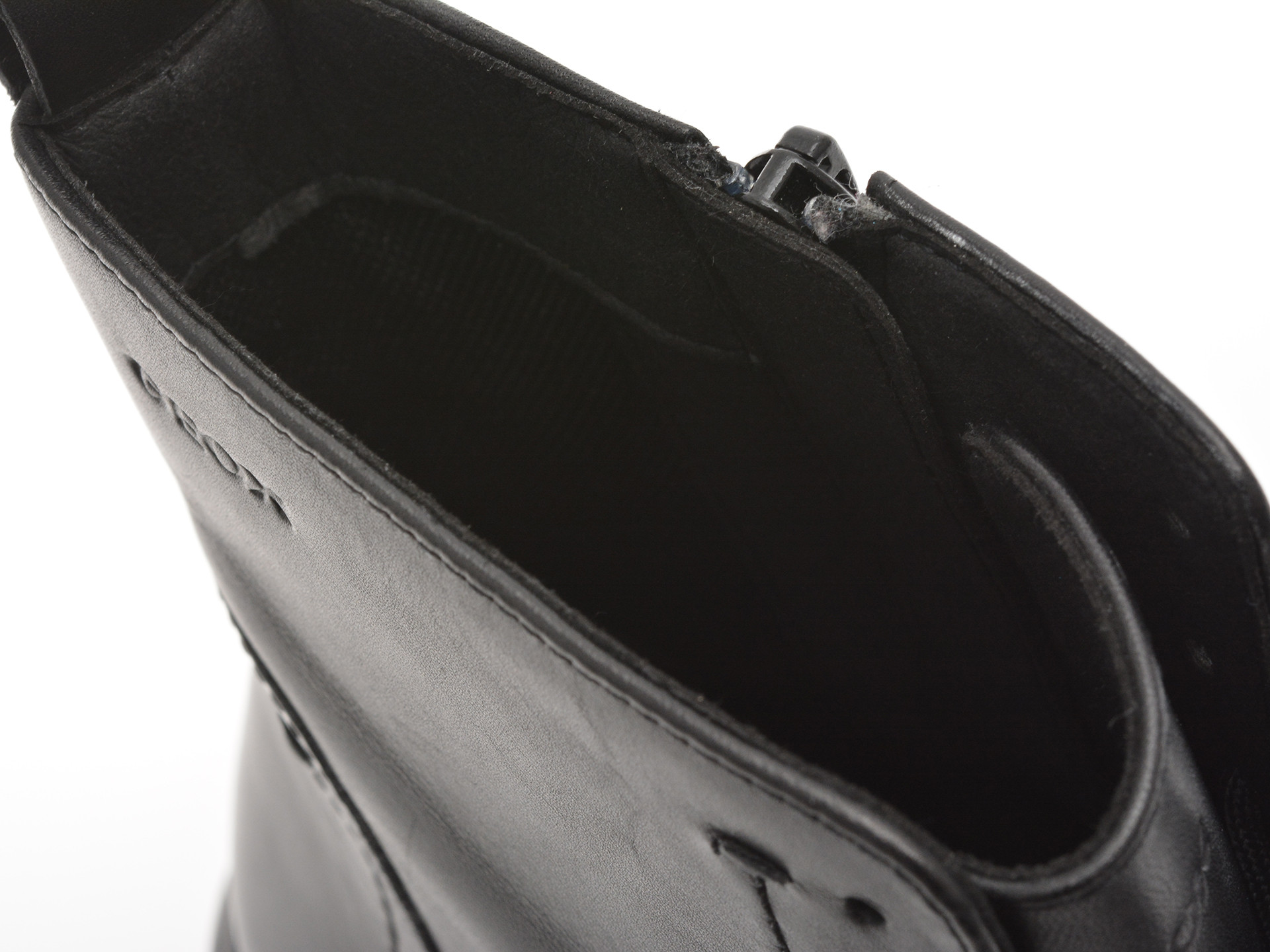 Ghete GEOX negre, D94FDA, din piele naturala