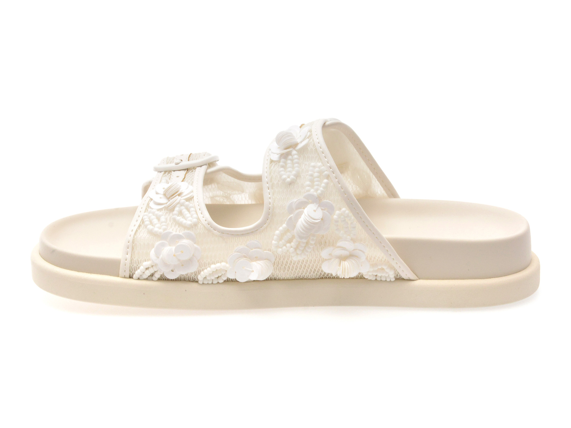 Papuci ALDO albi, DEVANASSI 121, din material textil