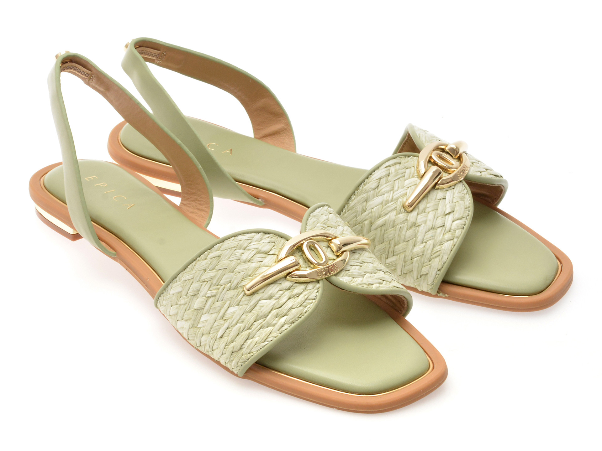 Sandale EPICA verzi, 82951, din piele ecologica