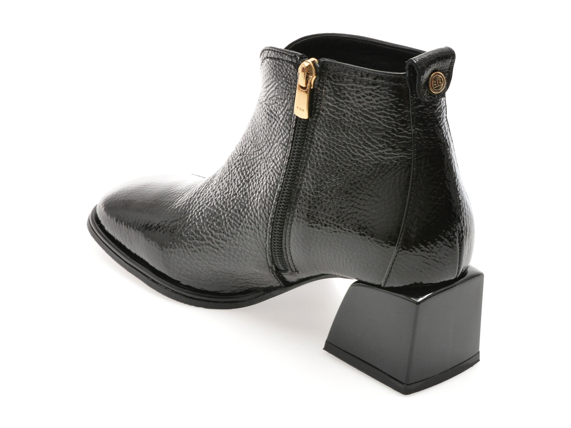 Ghete EPICA negre, 2771039, din piele naturala lacuita