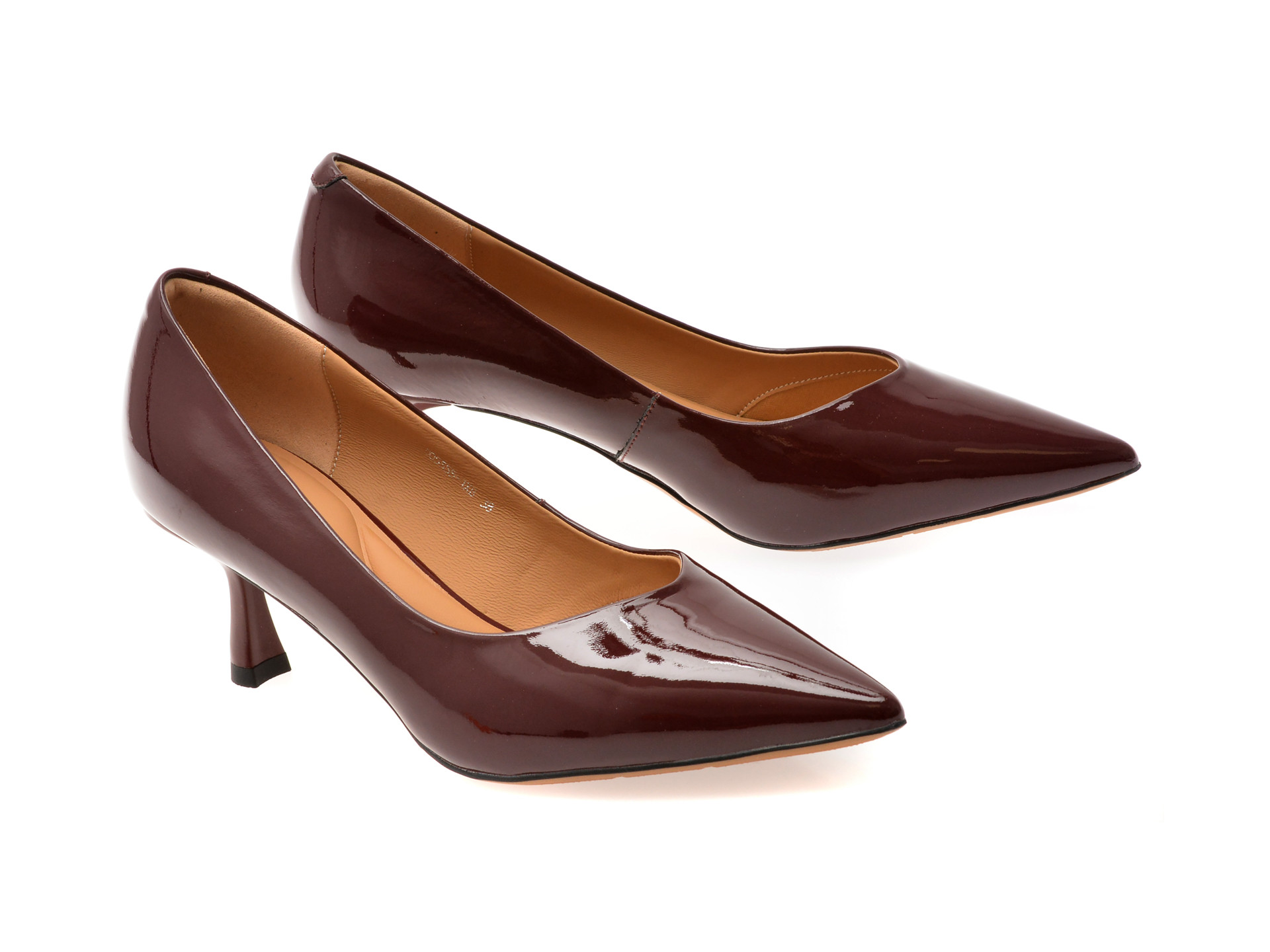 Pantofi eleganti EPICA visinii, D05555, din piele naturala lacuita