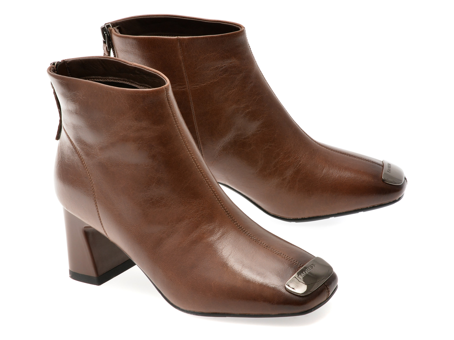 Botine EPICA maro, M32120, din piele naturala