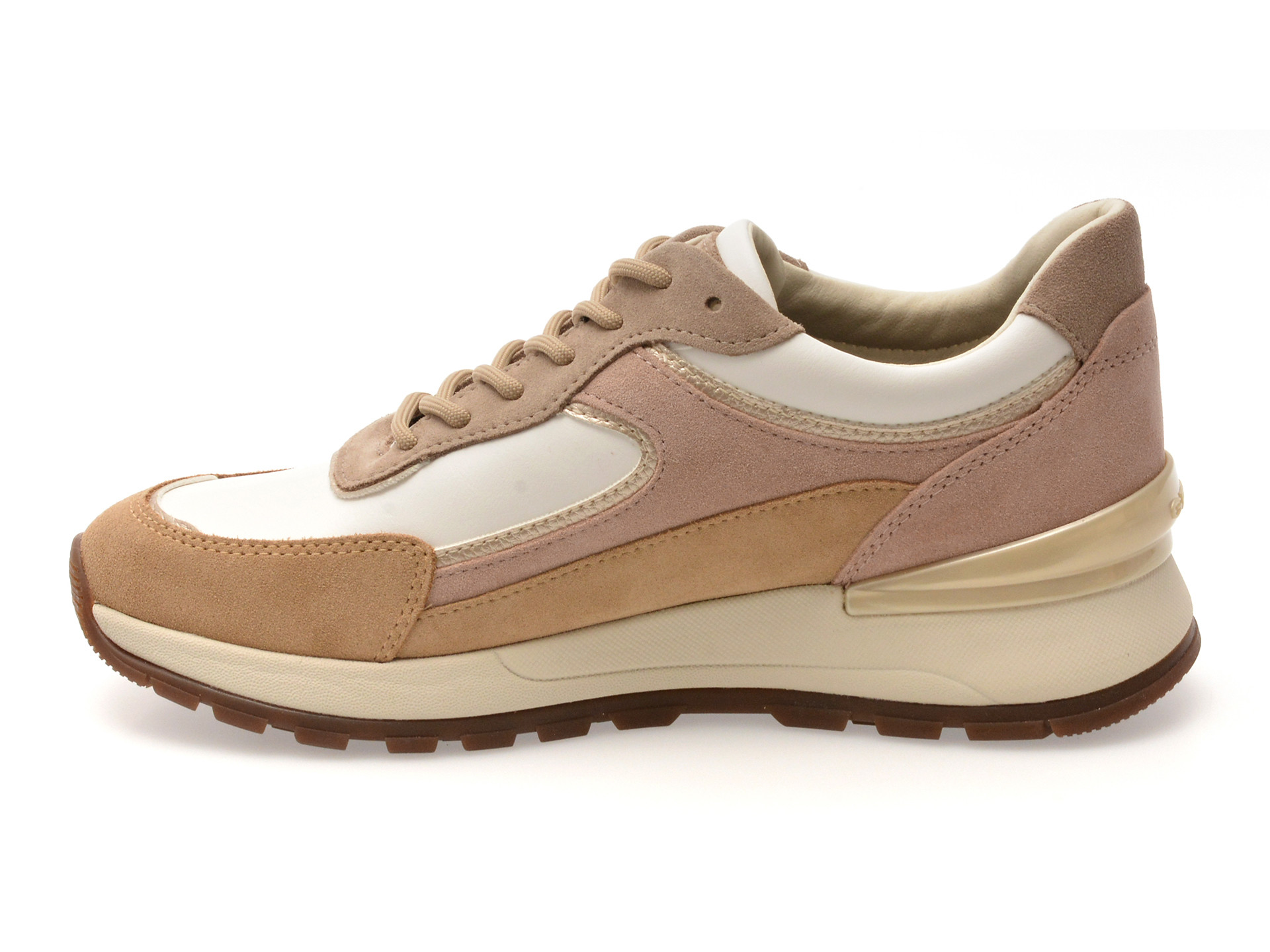 Pantofi sport GEOX bej, D563LB, din piele naturala