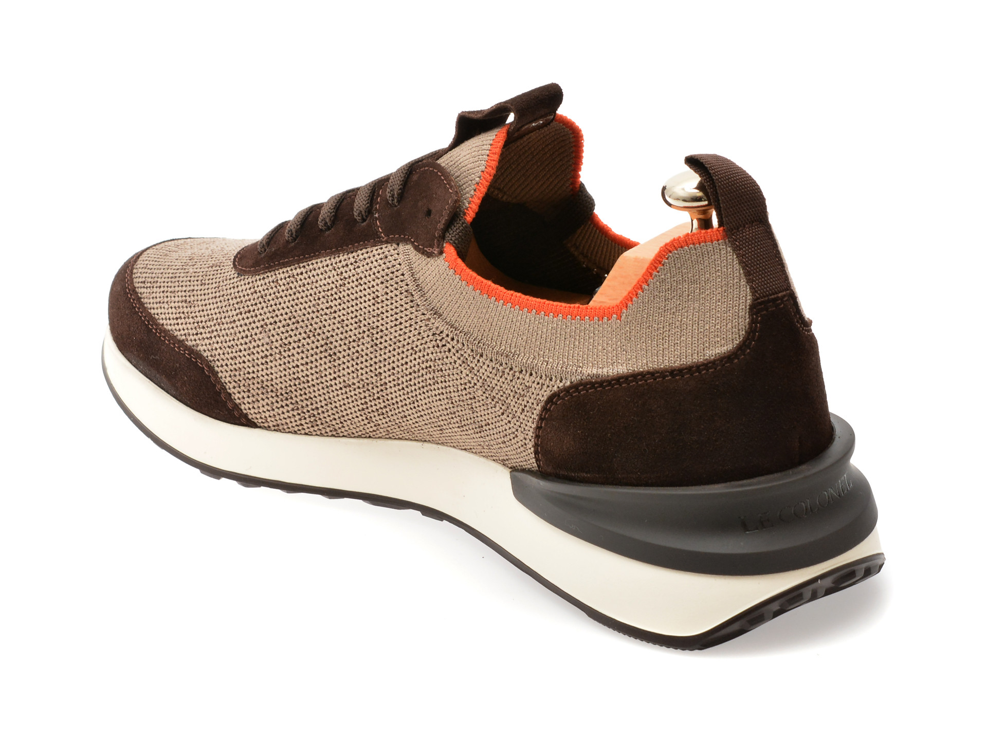Pantofi sport LE COLONEL maro, 71334, din material textil