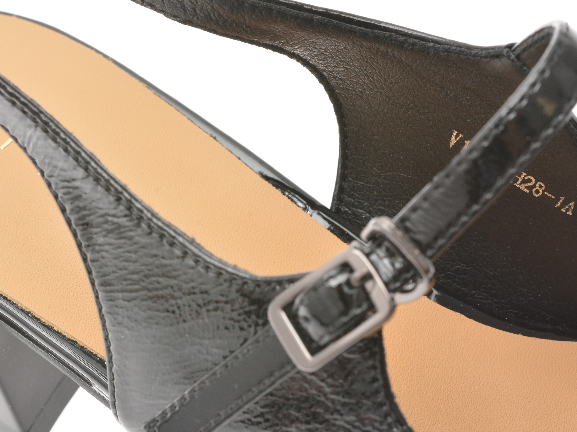 Pantofi EPICA negri, 1228H28, din piele naturala lacuita