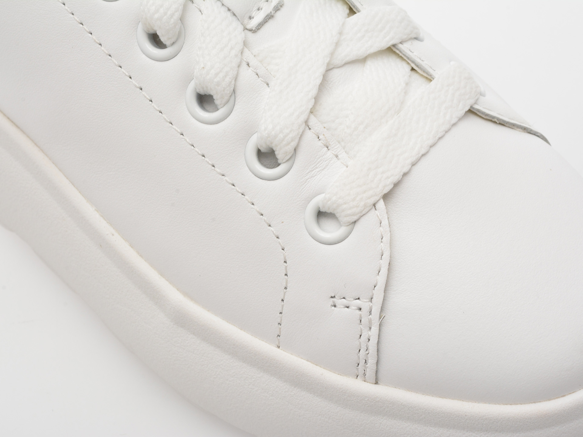 Pantofi sport GEOX albi, D35TCB, din piele naturala