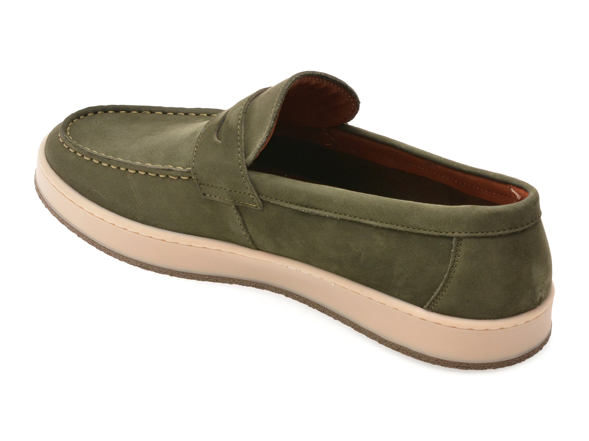 Mocasini OTTER verzi, MU145, din nabuc