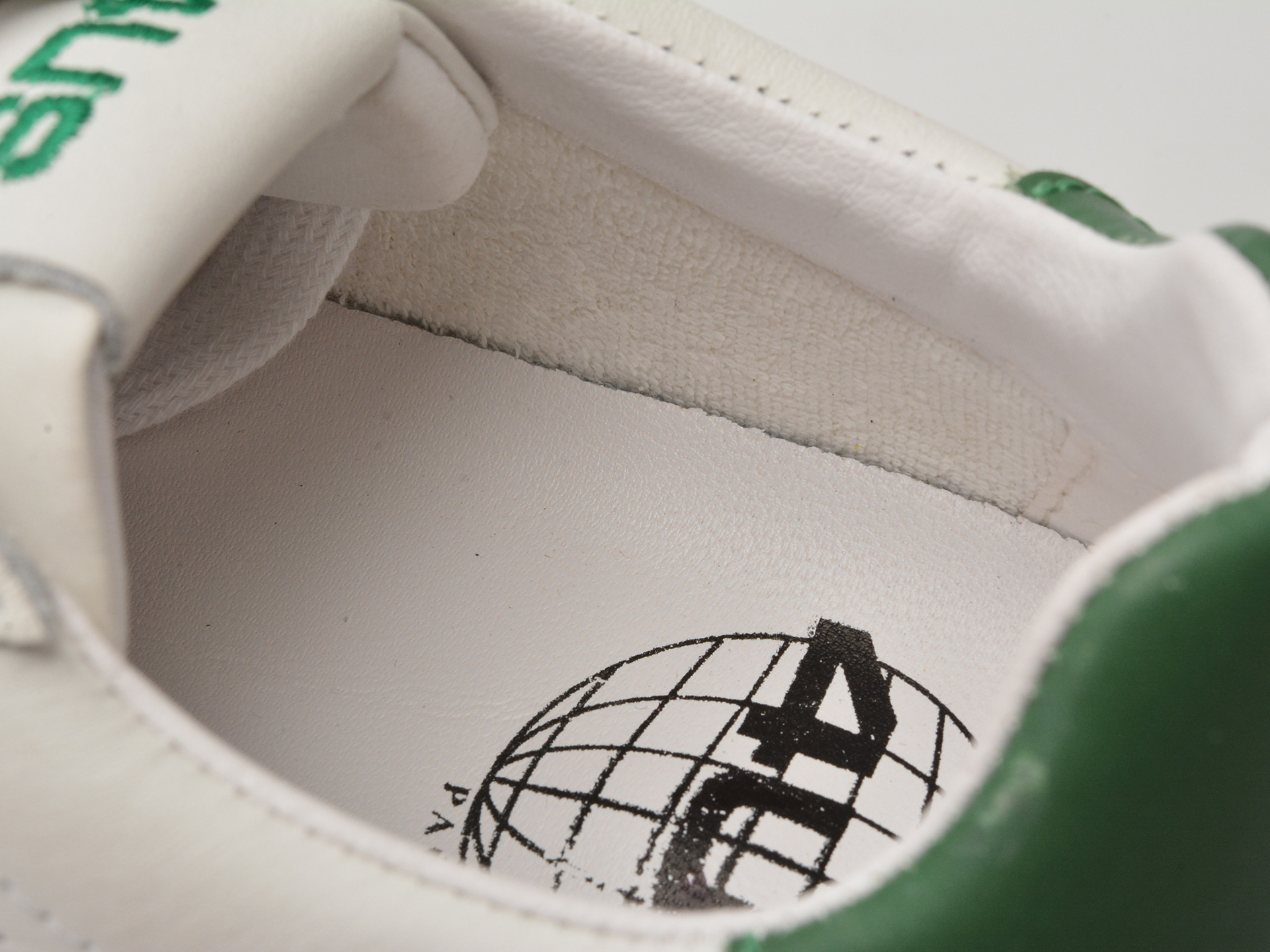 Pantofi sport 4US albi, ARON 100, din piele naturala