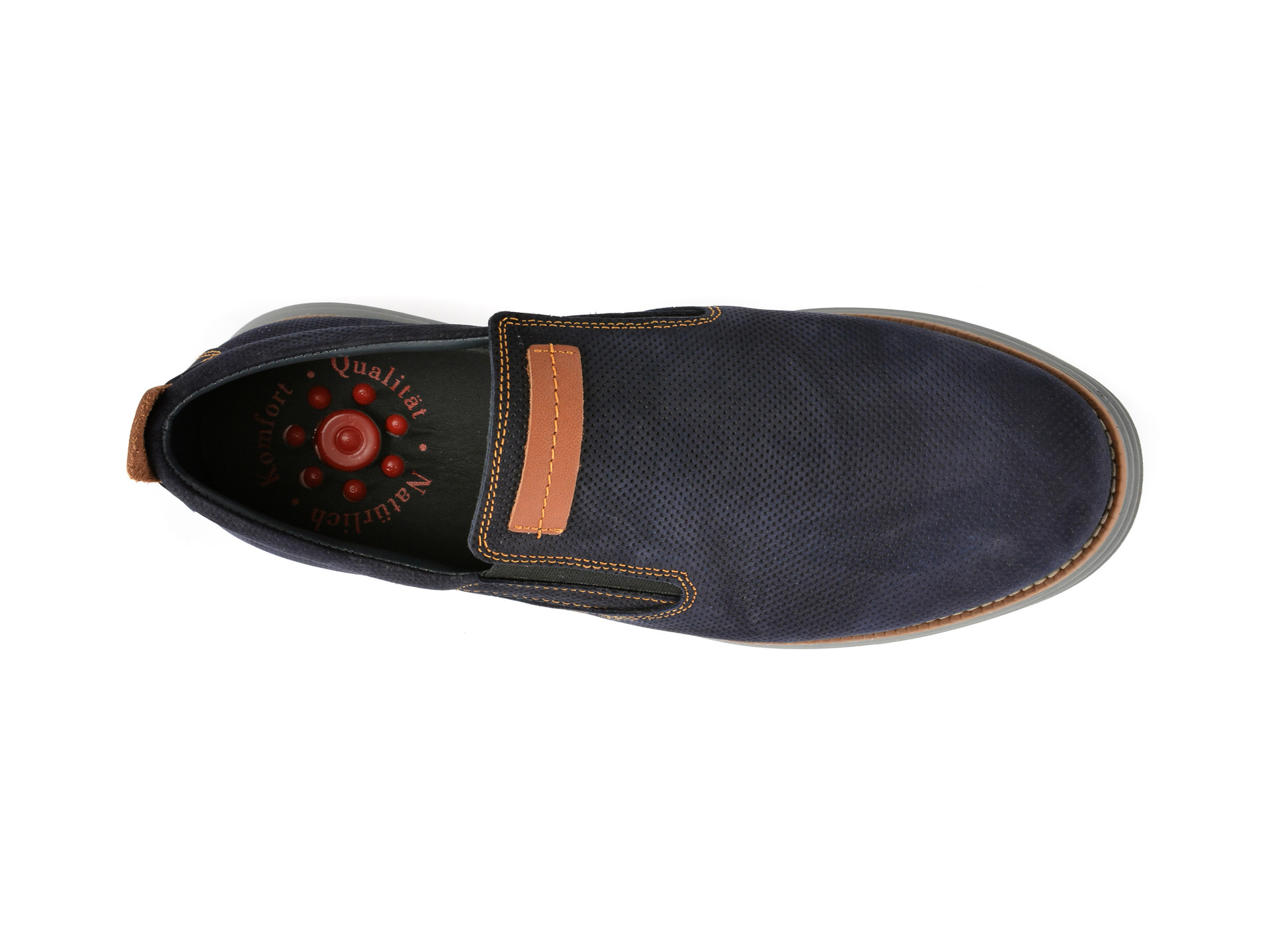 Pantofi OTTER bleumarin, A35, din nabuc
