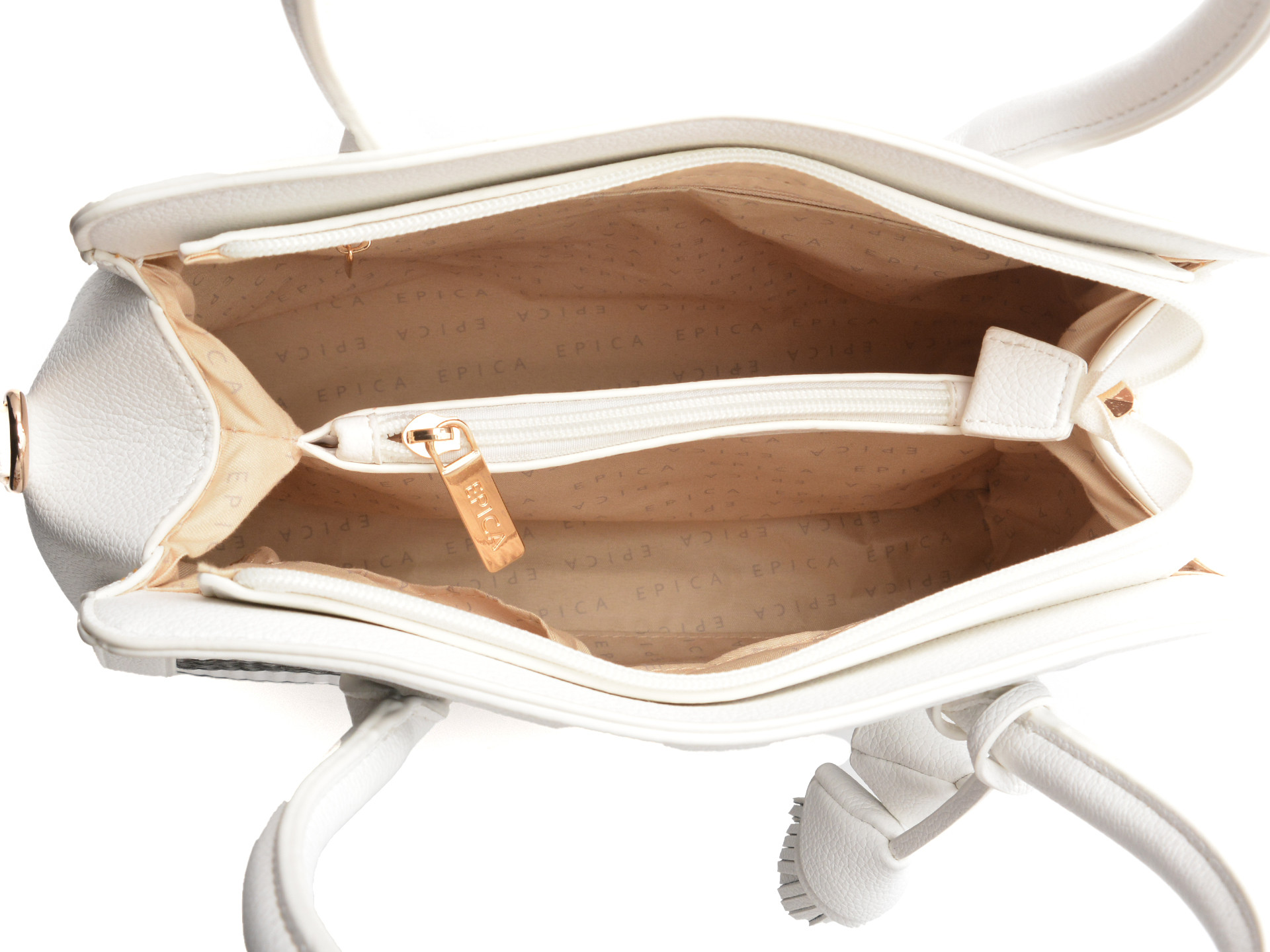 Geanta EPICA alba, 118, din piele ecologica