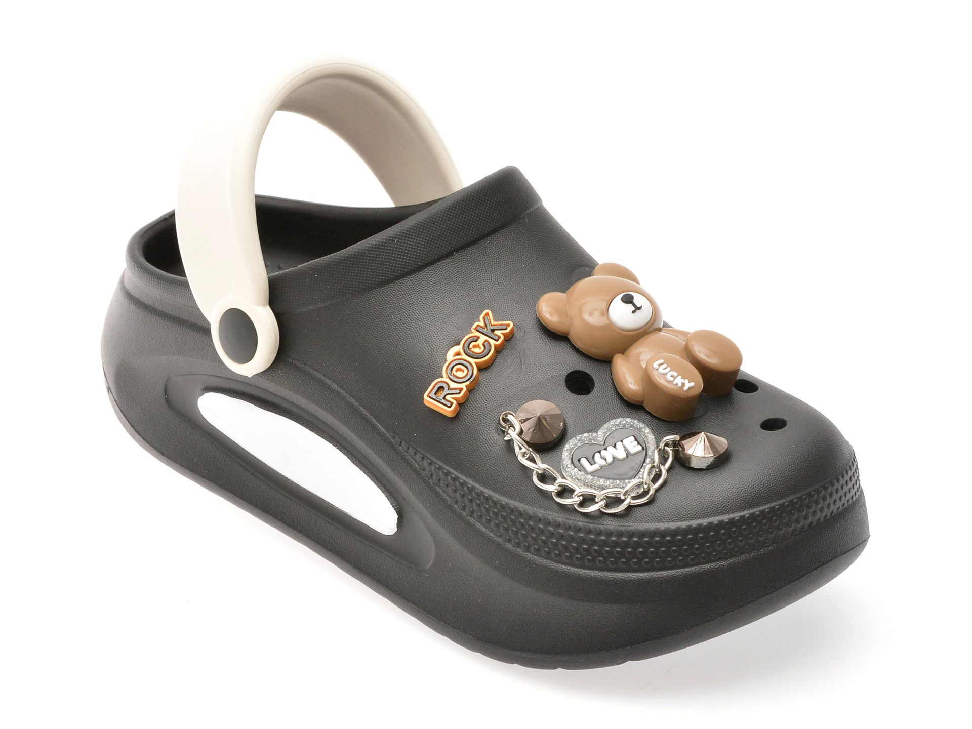 Papuci GRYXX negri, 258, din pvc