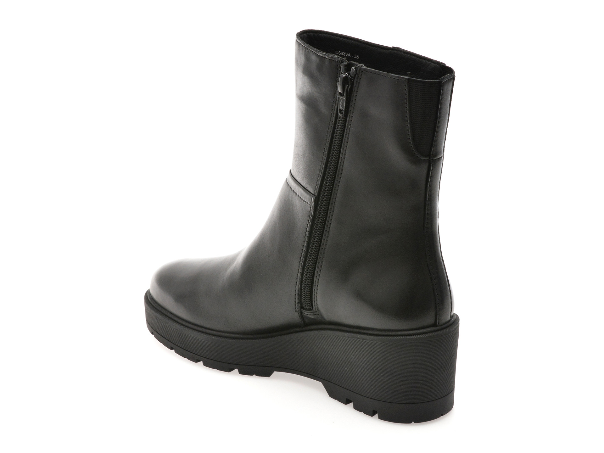 Ghete GEOX negre, D563VA, din piele naturala