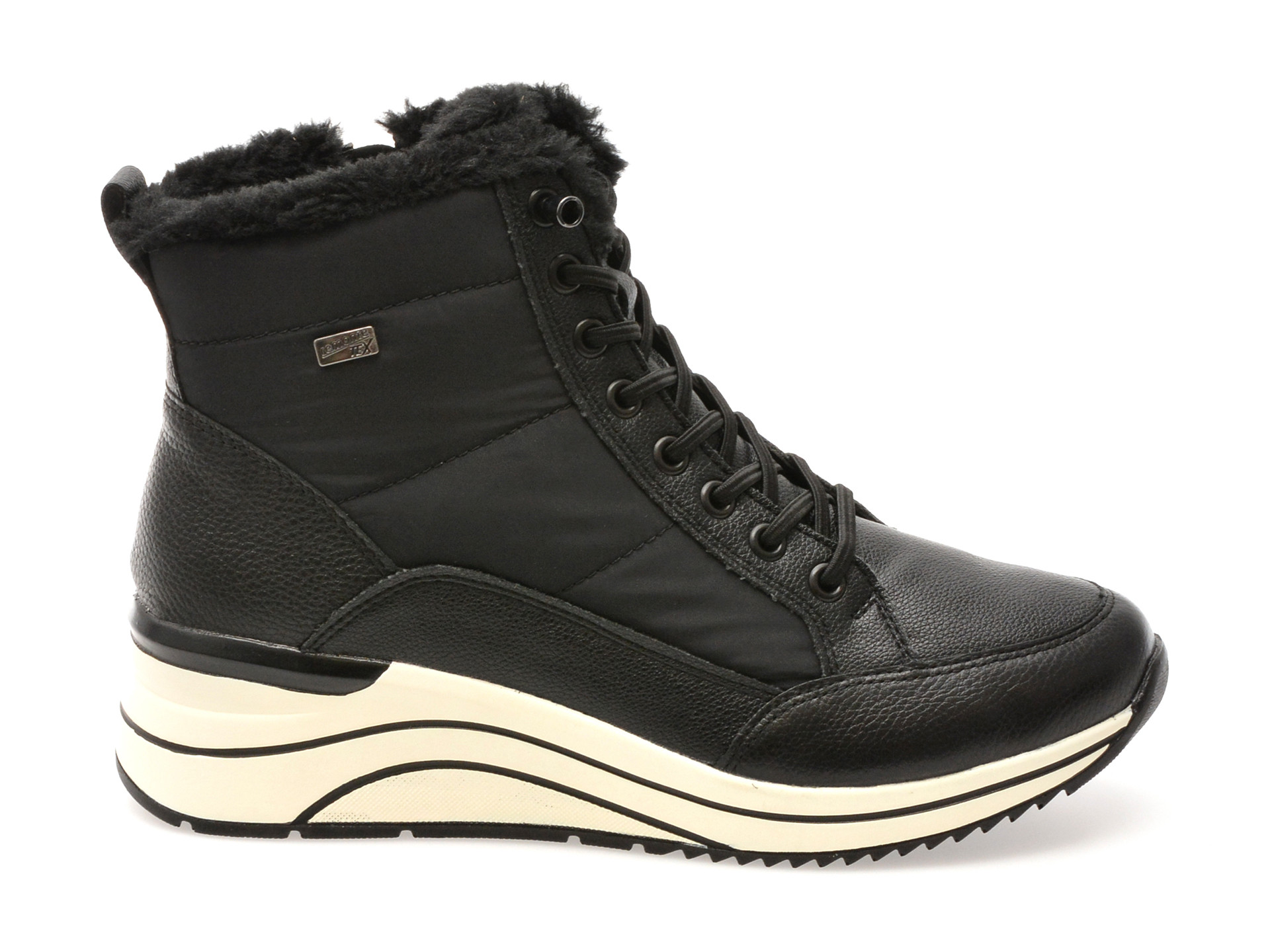 Ghete REMONTE negre, D0T80, din material textil