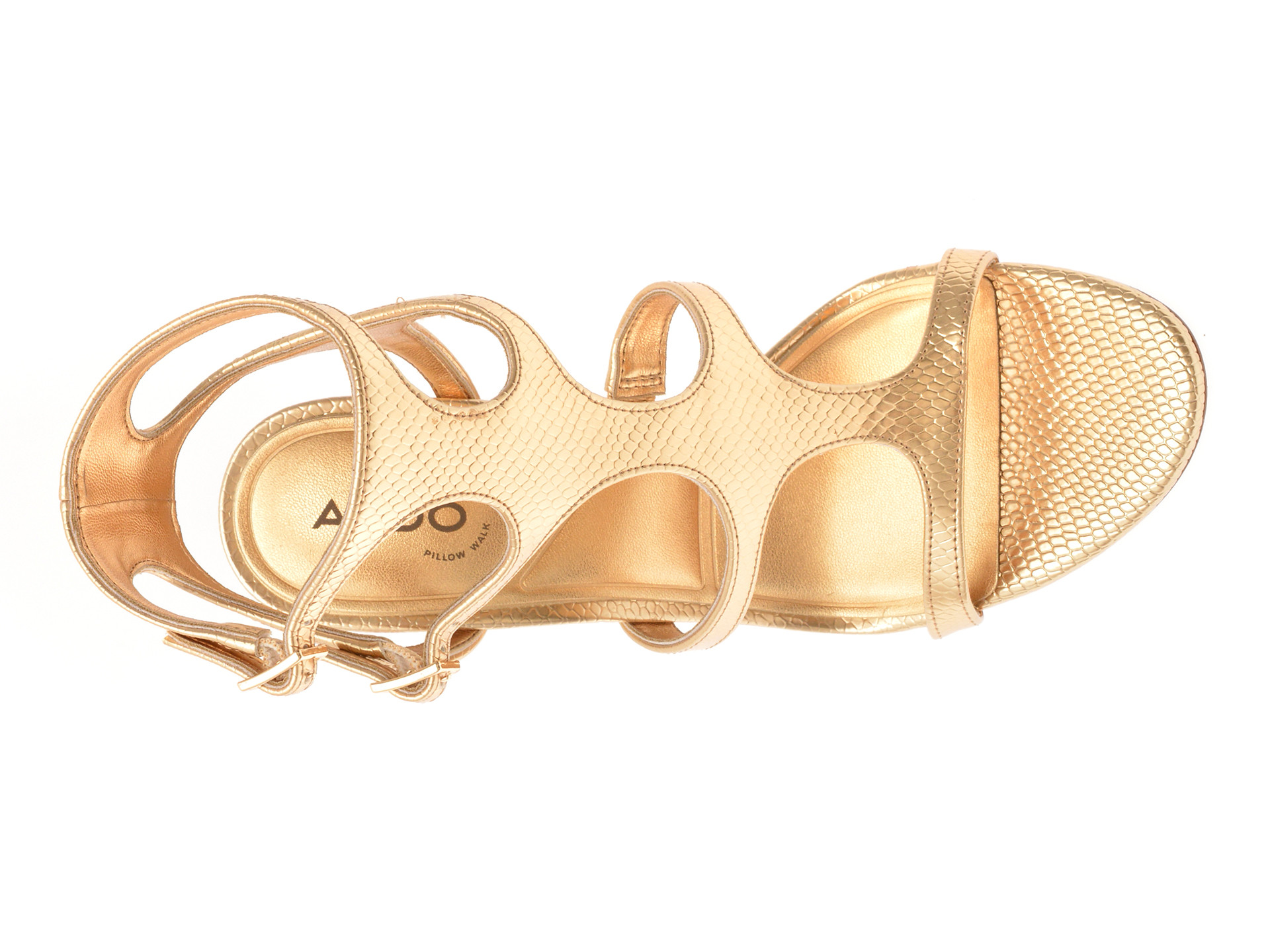 Sandale elegante ALDO aurii, QUINTINA 711, din piele ecologica