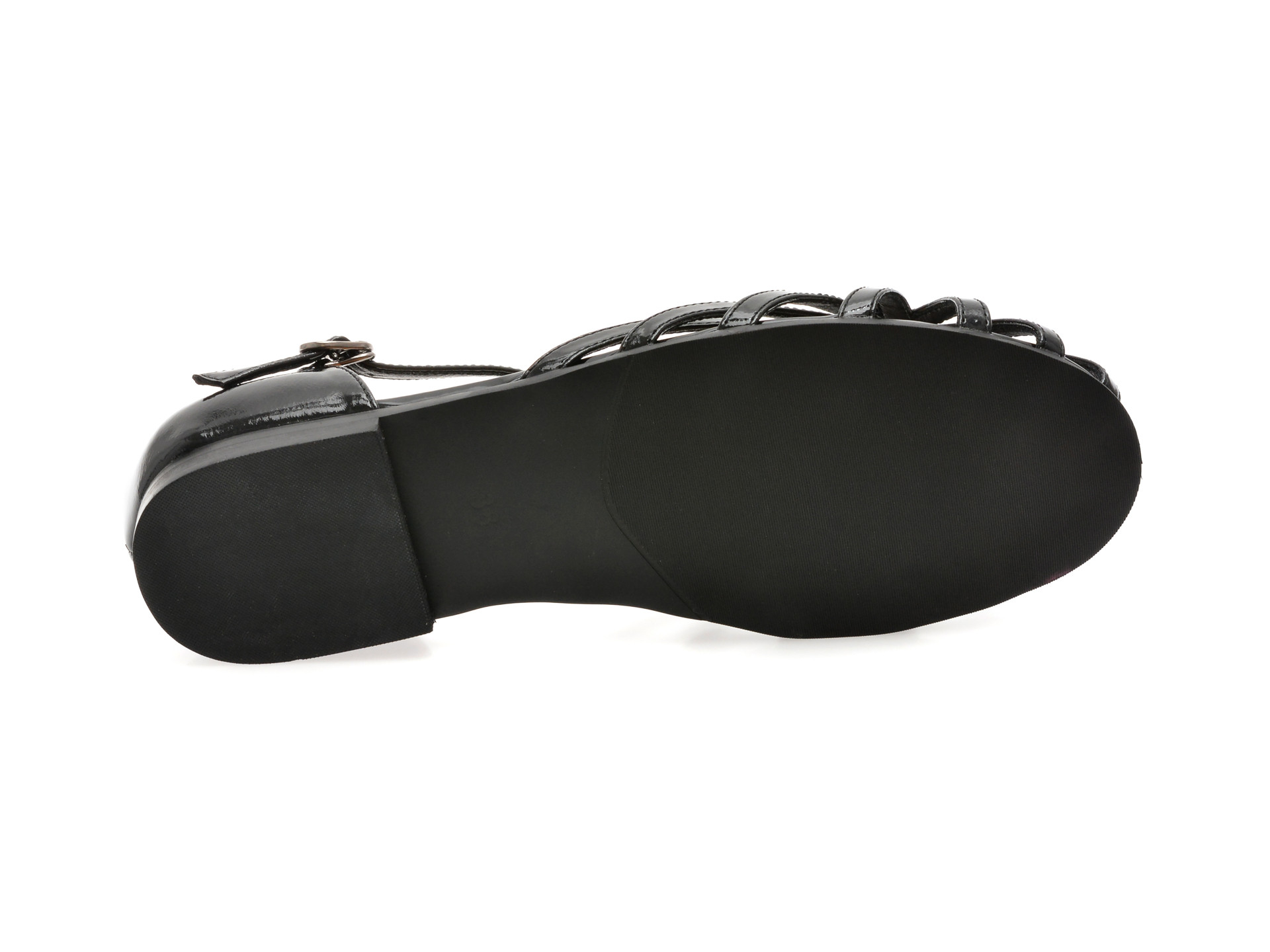 Sandale IMAGE negri, 1369G20, din piele naturala lacuita