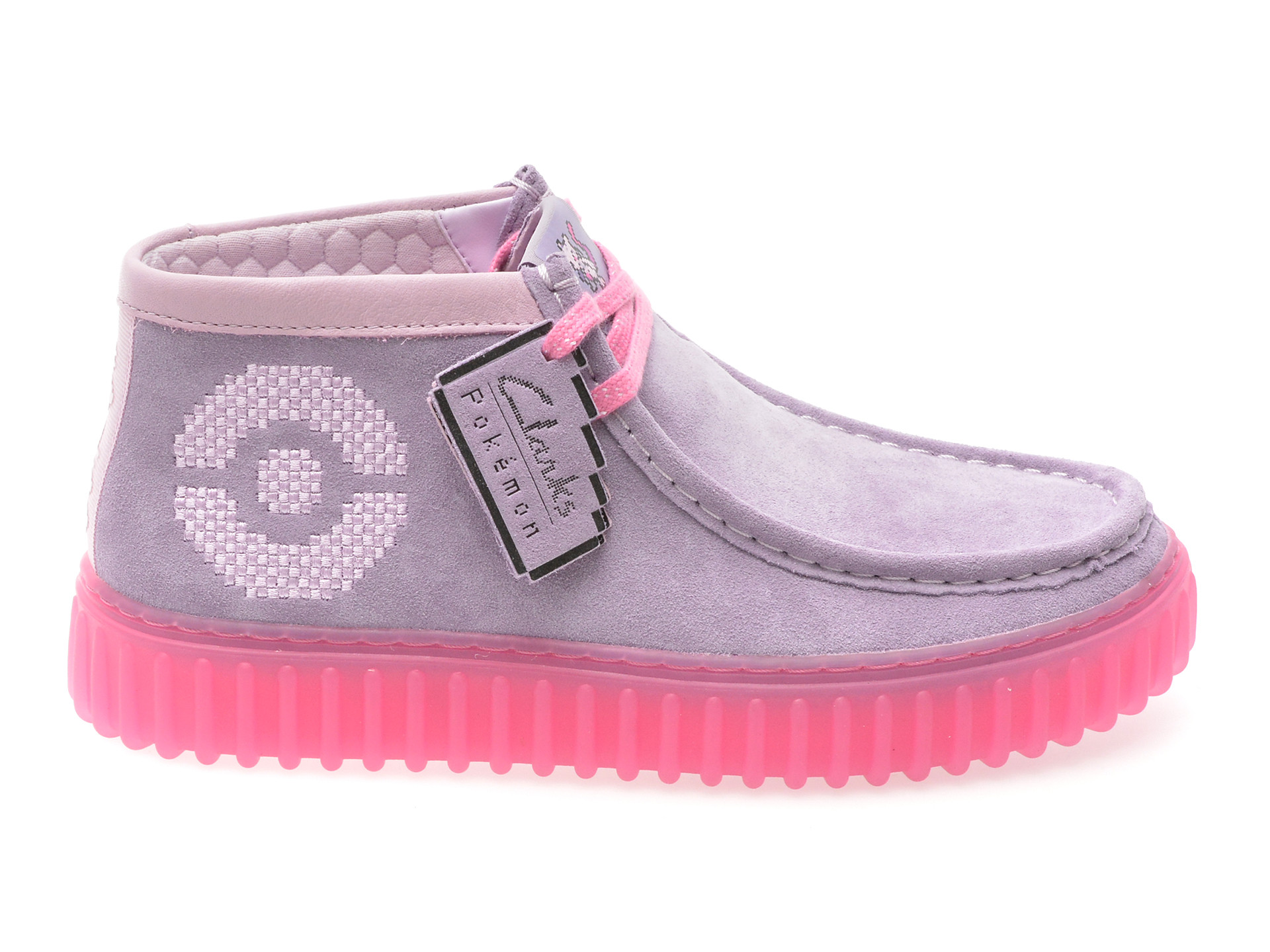 Ghete CLARKS roz, TORHILL EXPLORE, din piele intoarsa