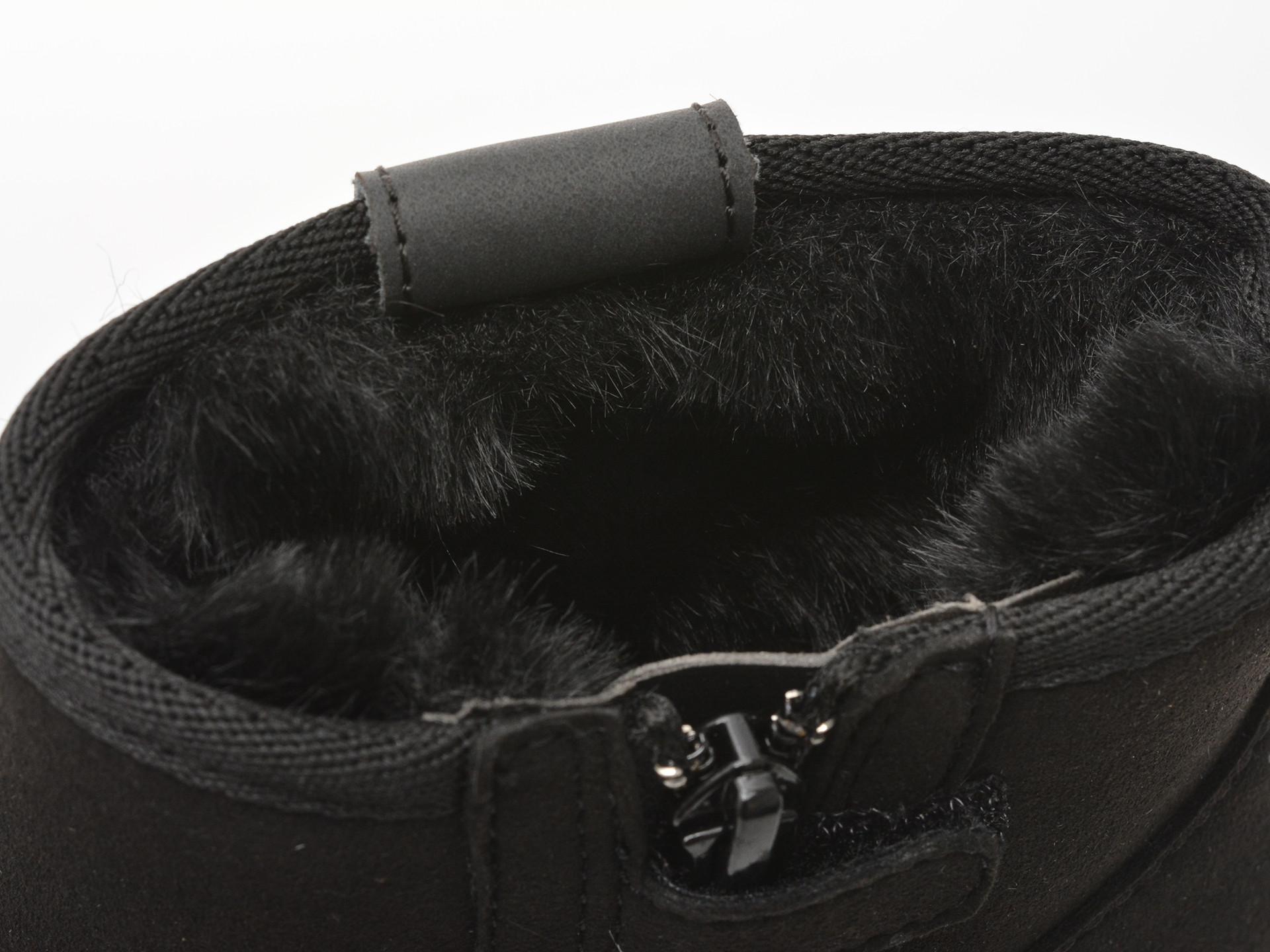 Ghete GEOX negre, J56NCA, din piele ecologica