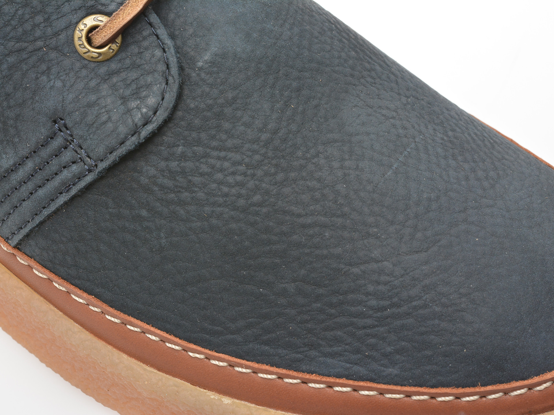 Pantofi CLARKS bleumarin, CLARKWOOD LOW, din nabuc