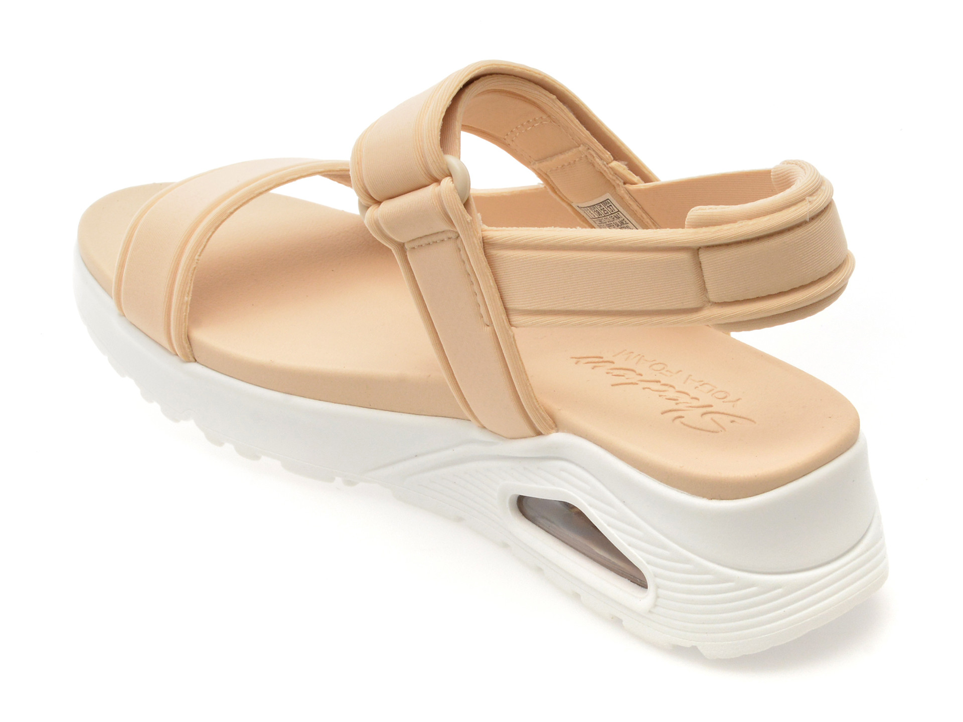 Sandale SKECHERS bej, UNO, din piele ecologica