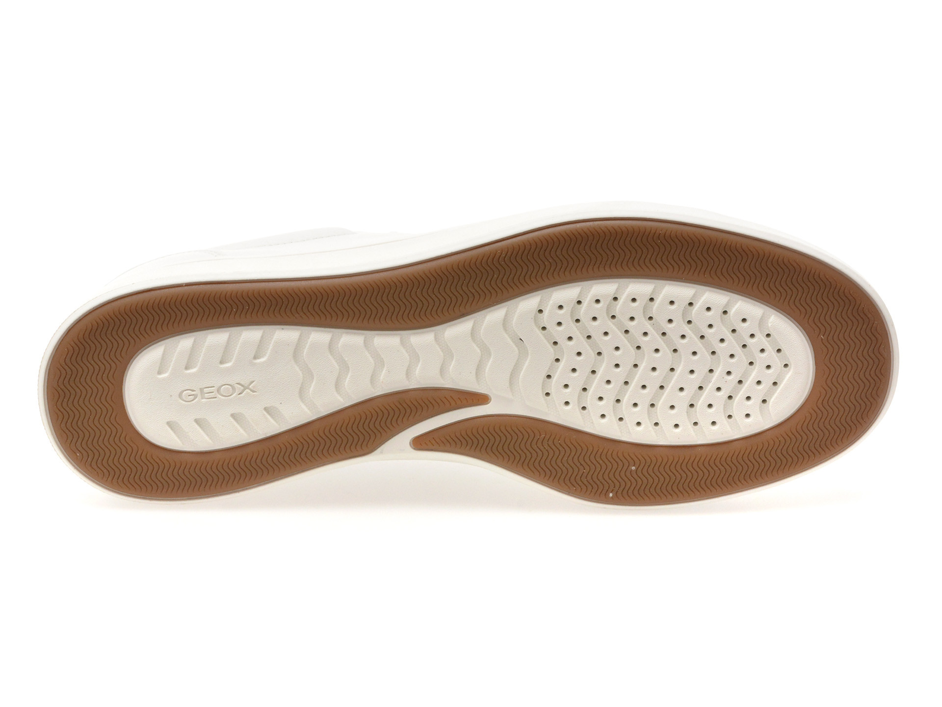 Pantofi sport GEOX albi, U55LDC, din piele naturala