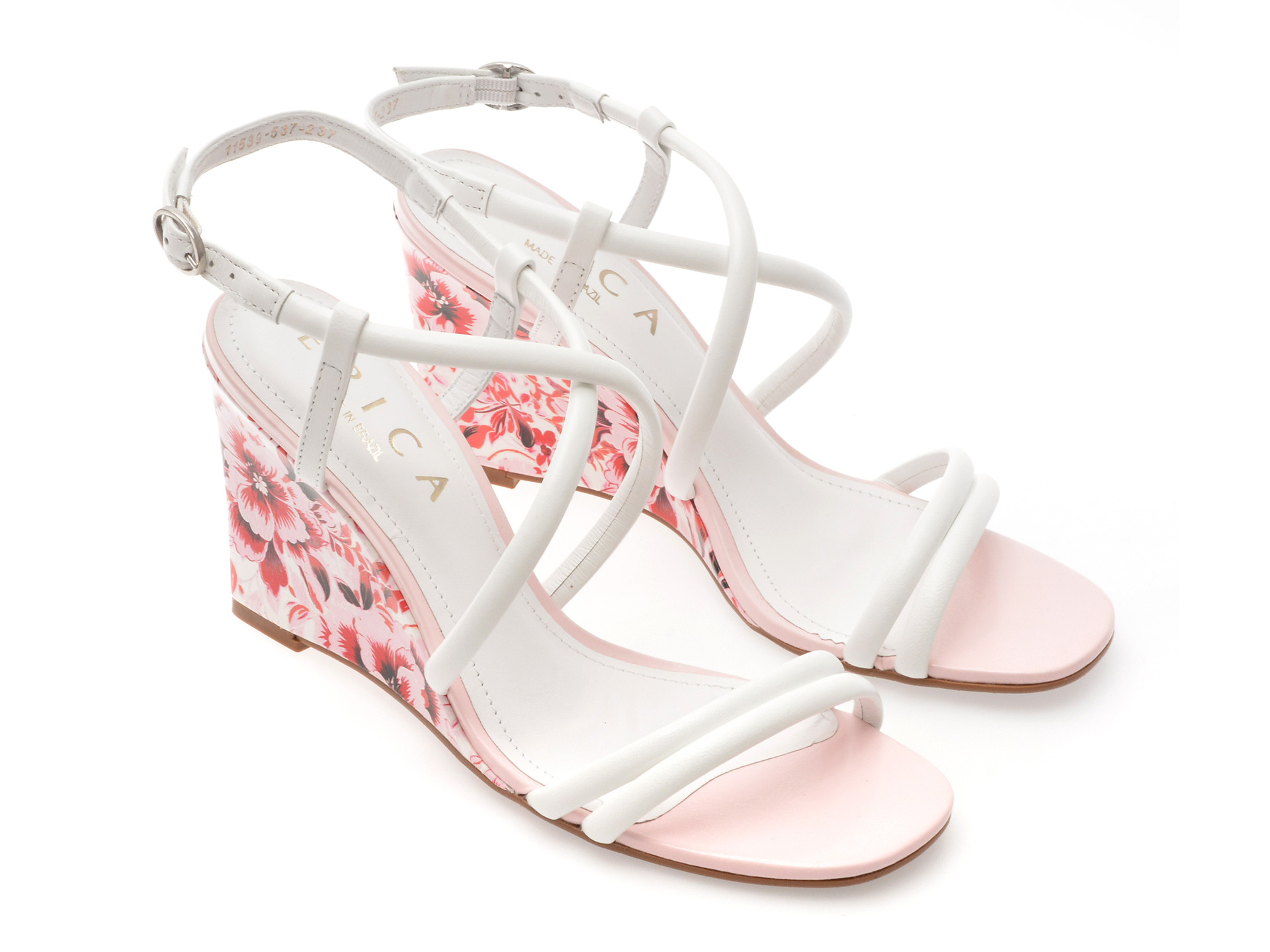 Sandale EPICA albe, 1153237, din piele naturala