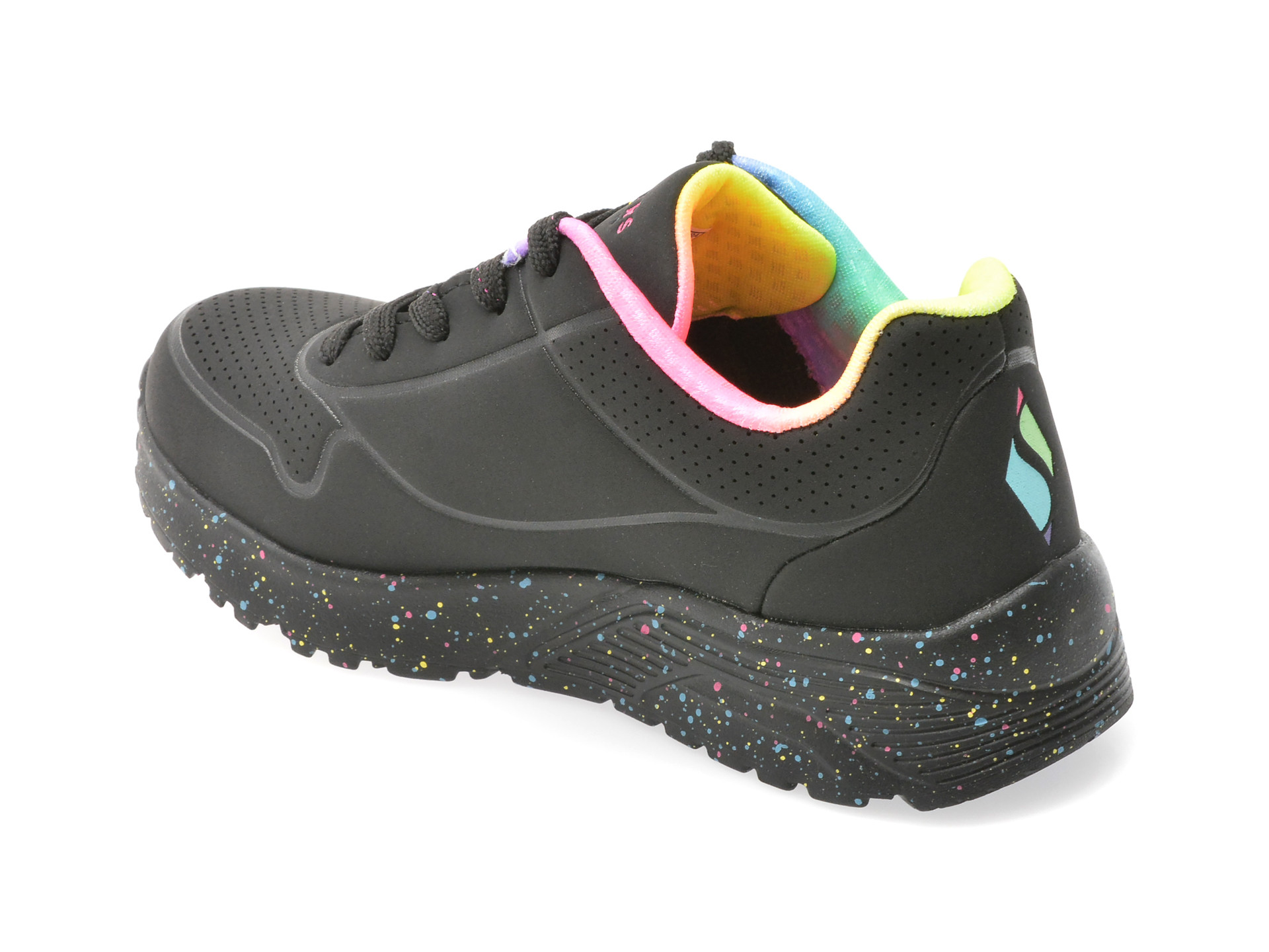 Pantofi sport SKECHERS negri, UNO LITE, din piele ecologica