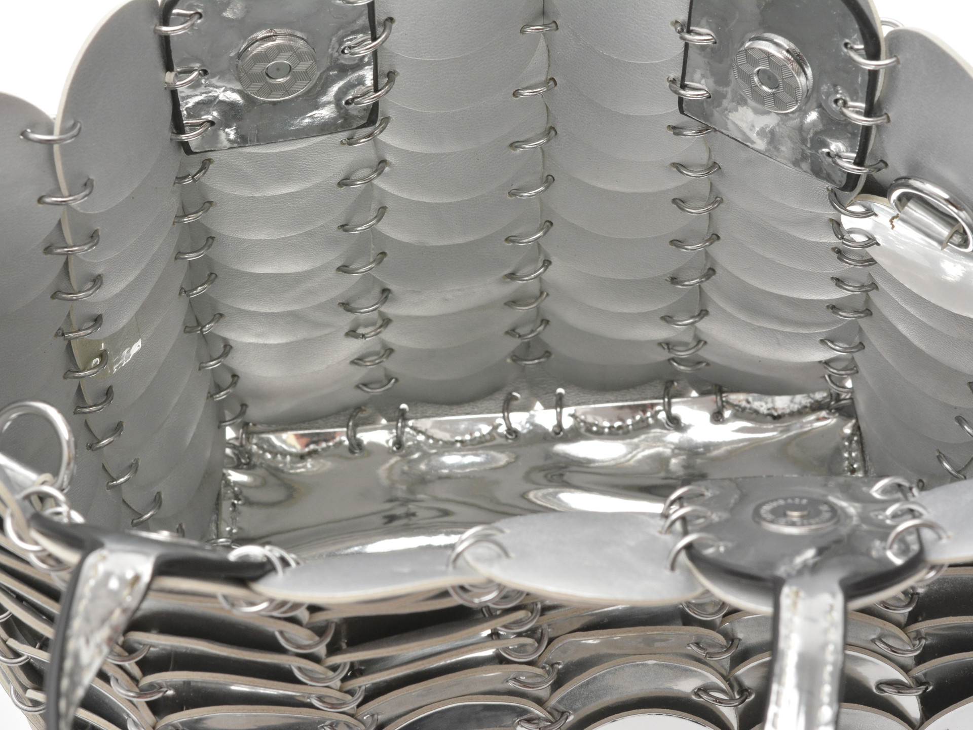 Geanta EPICA argintie, 354, din piele ecologica