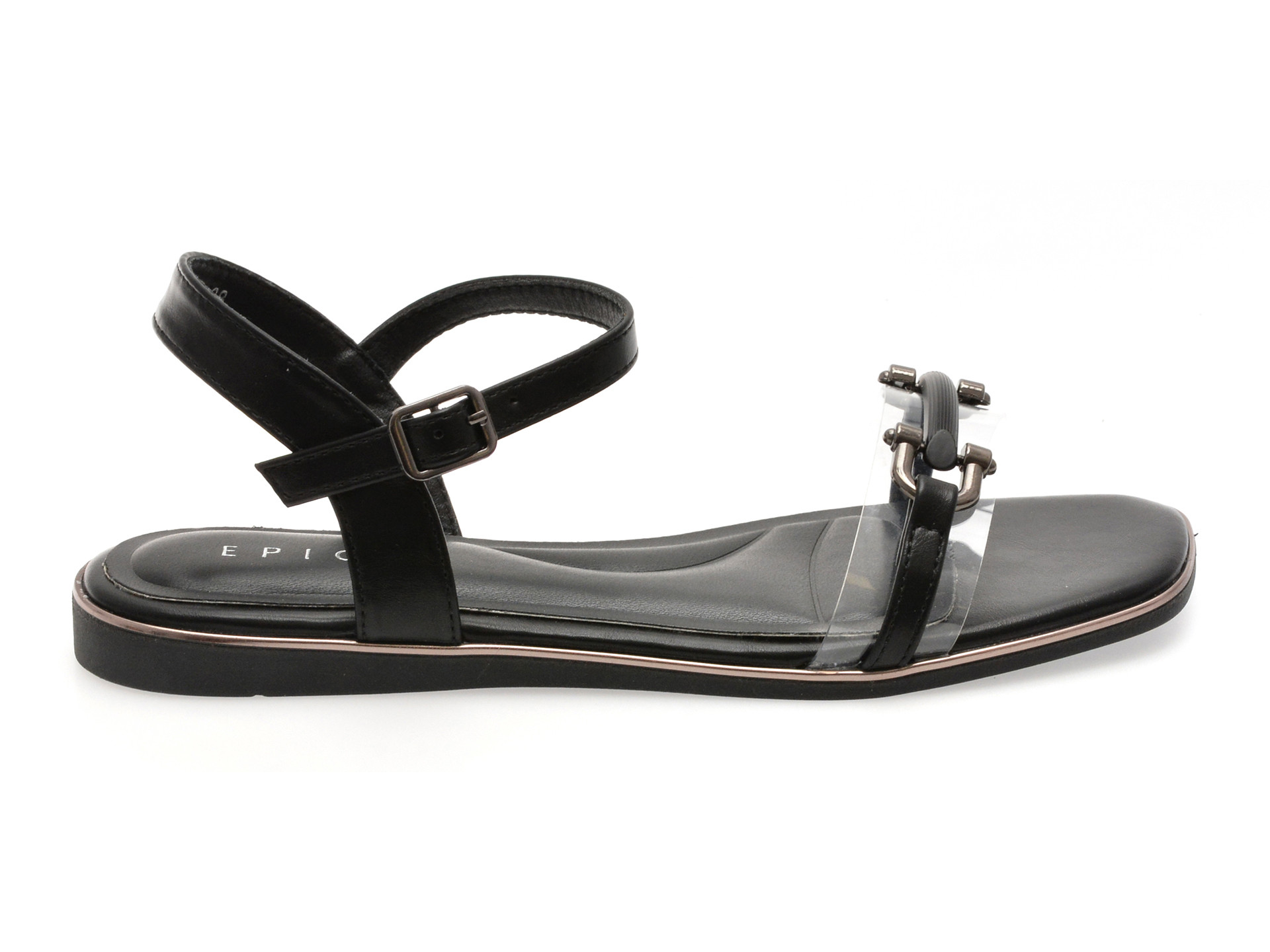 Sandale EPICA negre, 82956, din piele ecologica