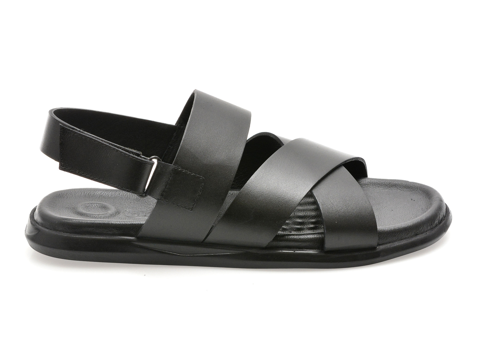 Sandale OTTER negre, AL400, din piele naturala