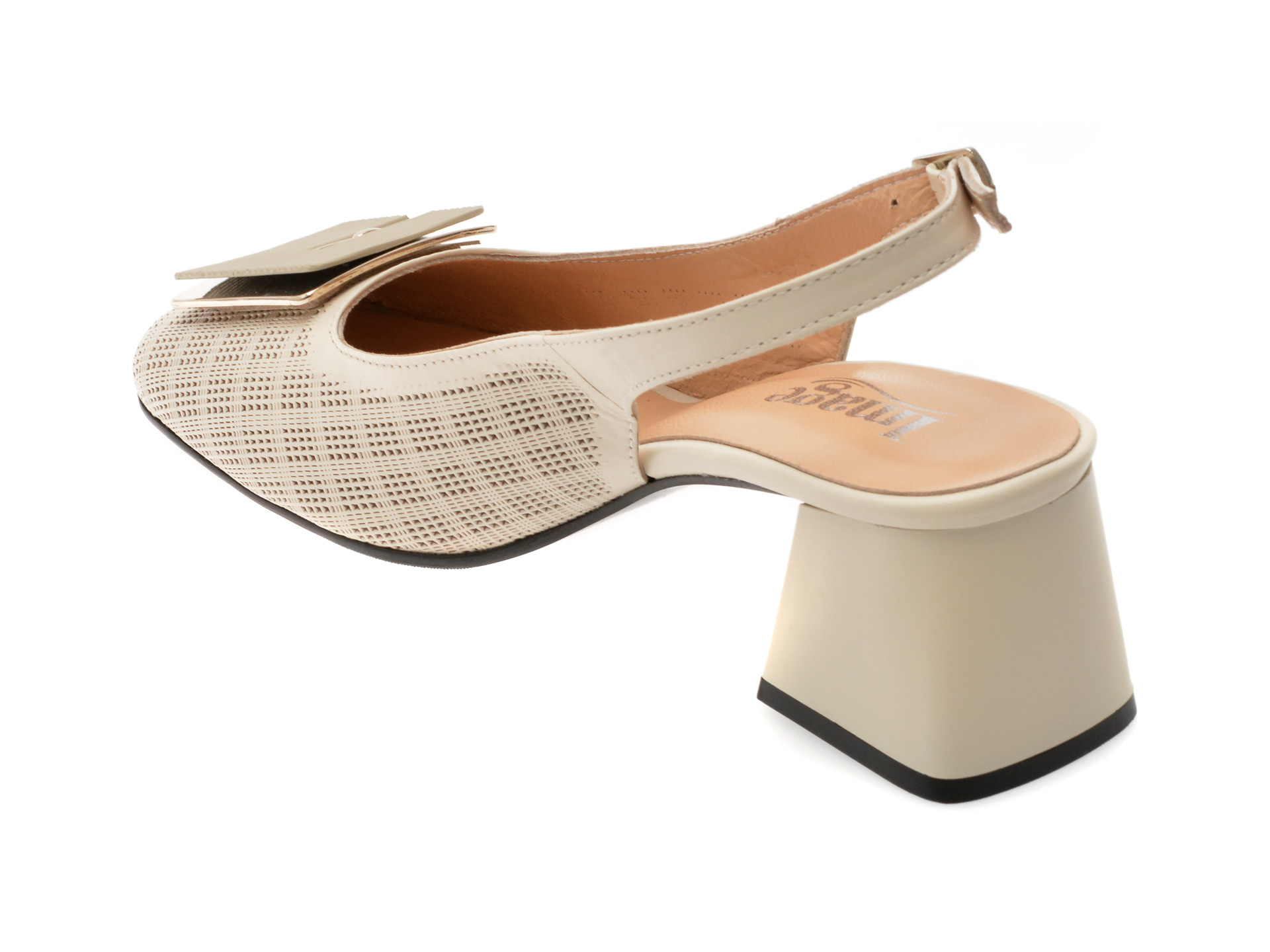 Pantofi IMAGE bej, 28802, din piele naturala