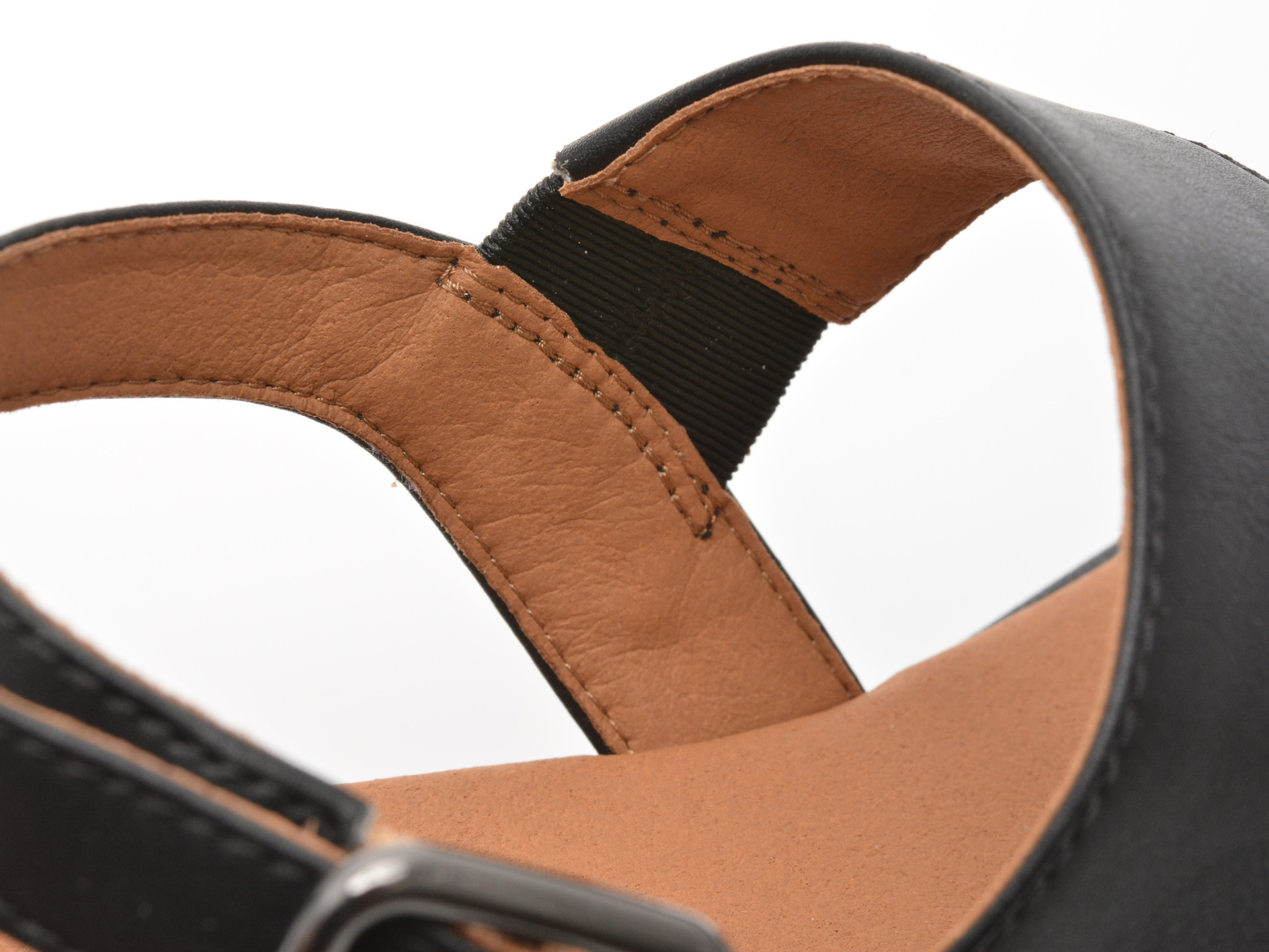 Sandale GEOX negre, D550NA, din piele ecologica