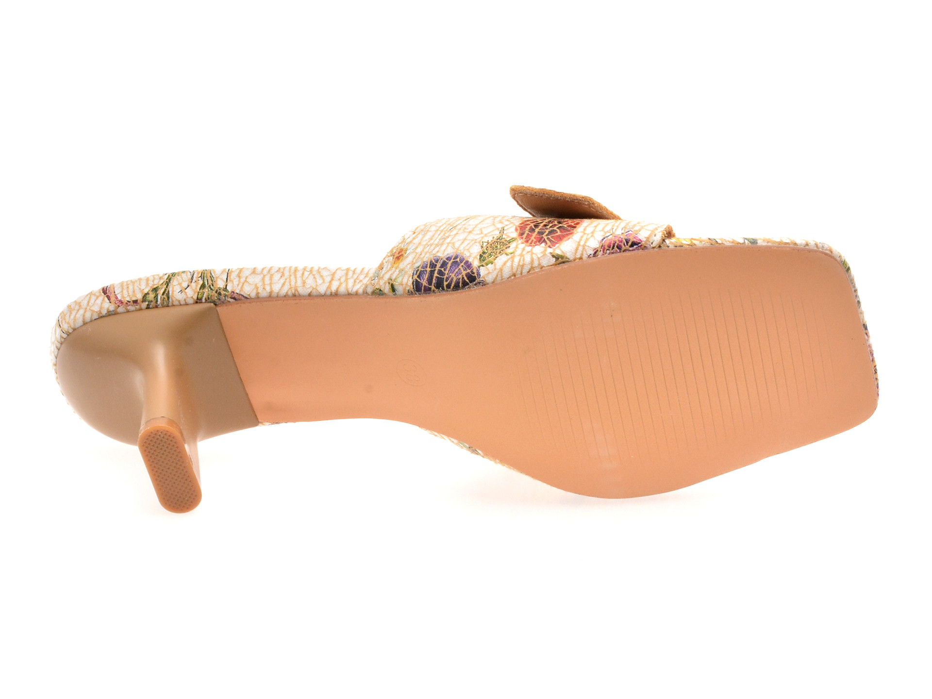 Papuci EPICA bej, 82987, din piele naturala