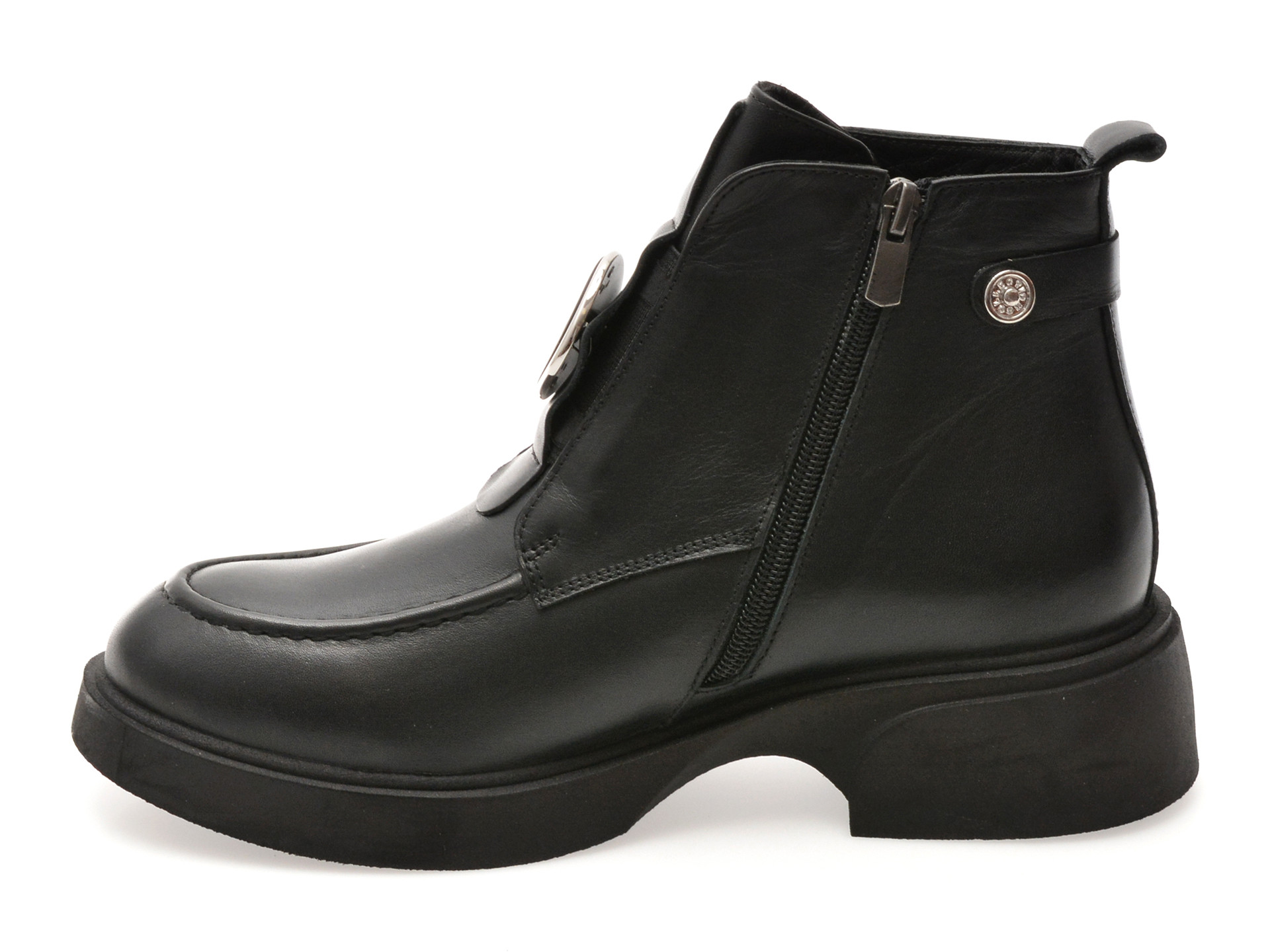 Ghete IMAGE negre, 3695030, din piele naturala