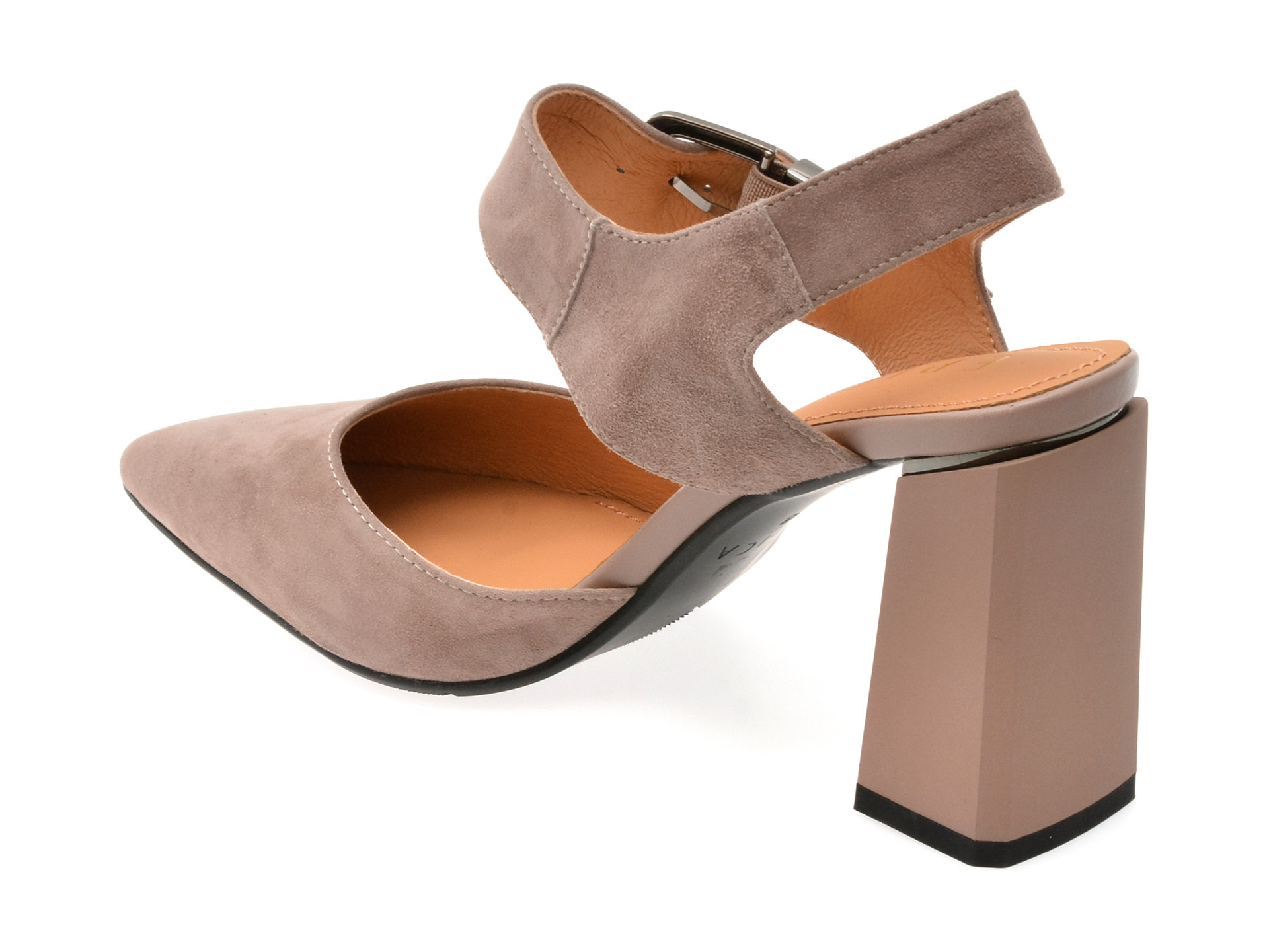 Pantofi EPICA gri, A962, din piele intoarsa