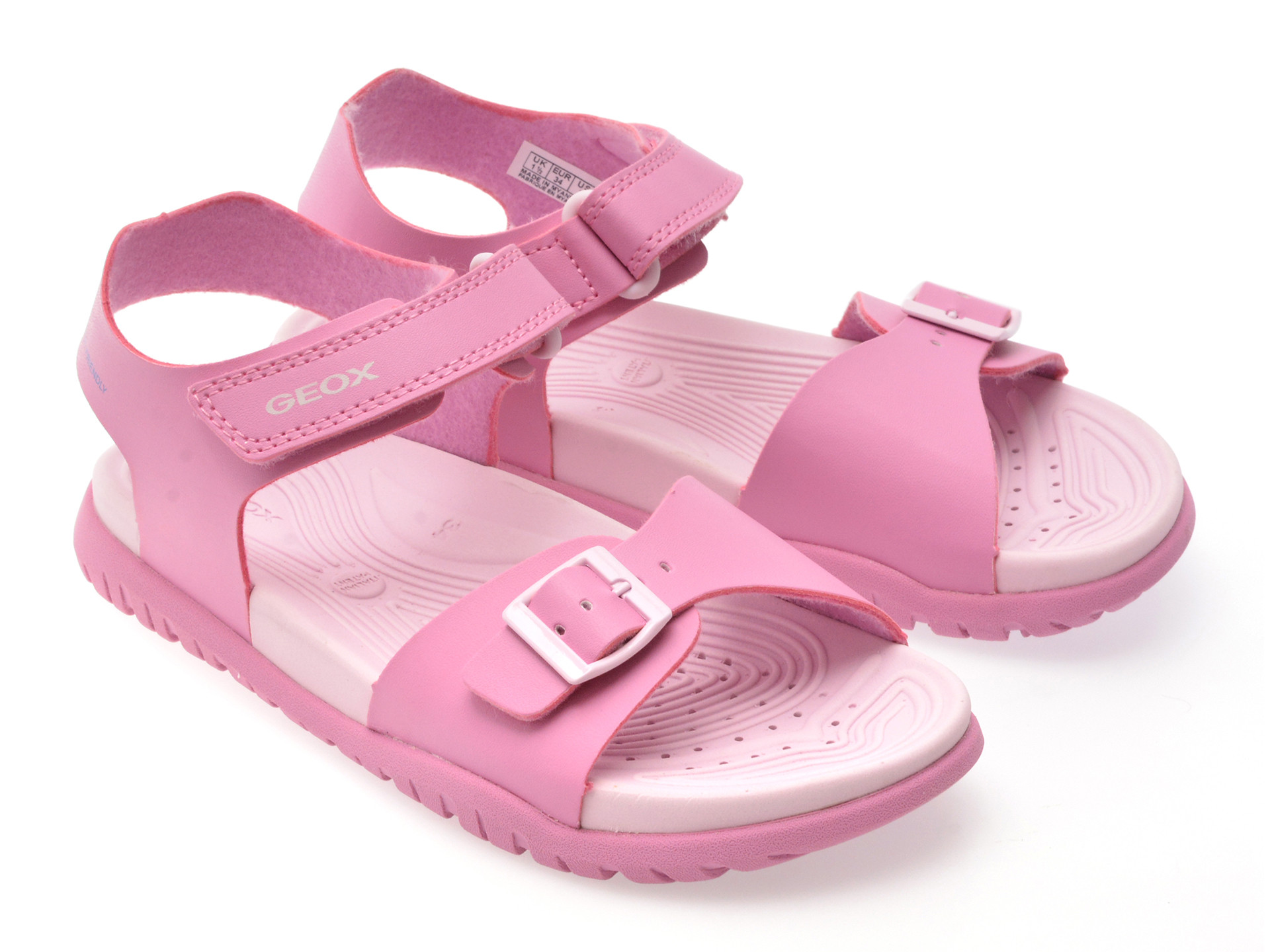 Sandale GEOX roz, J35HQA, din piele ecologica