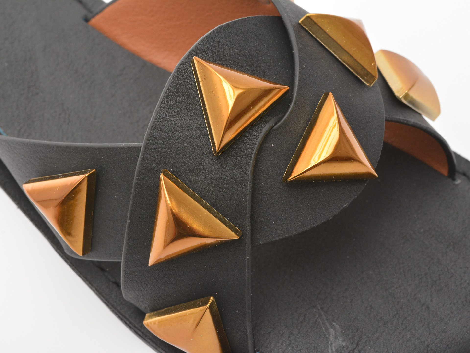 Papuci EPICA negri, 82922, din piele ecologica