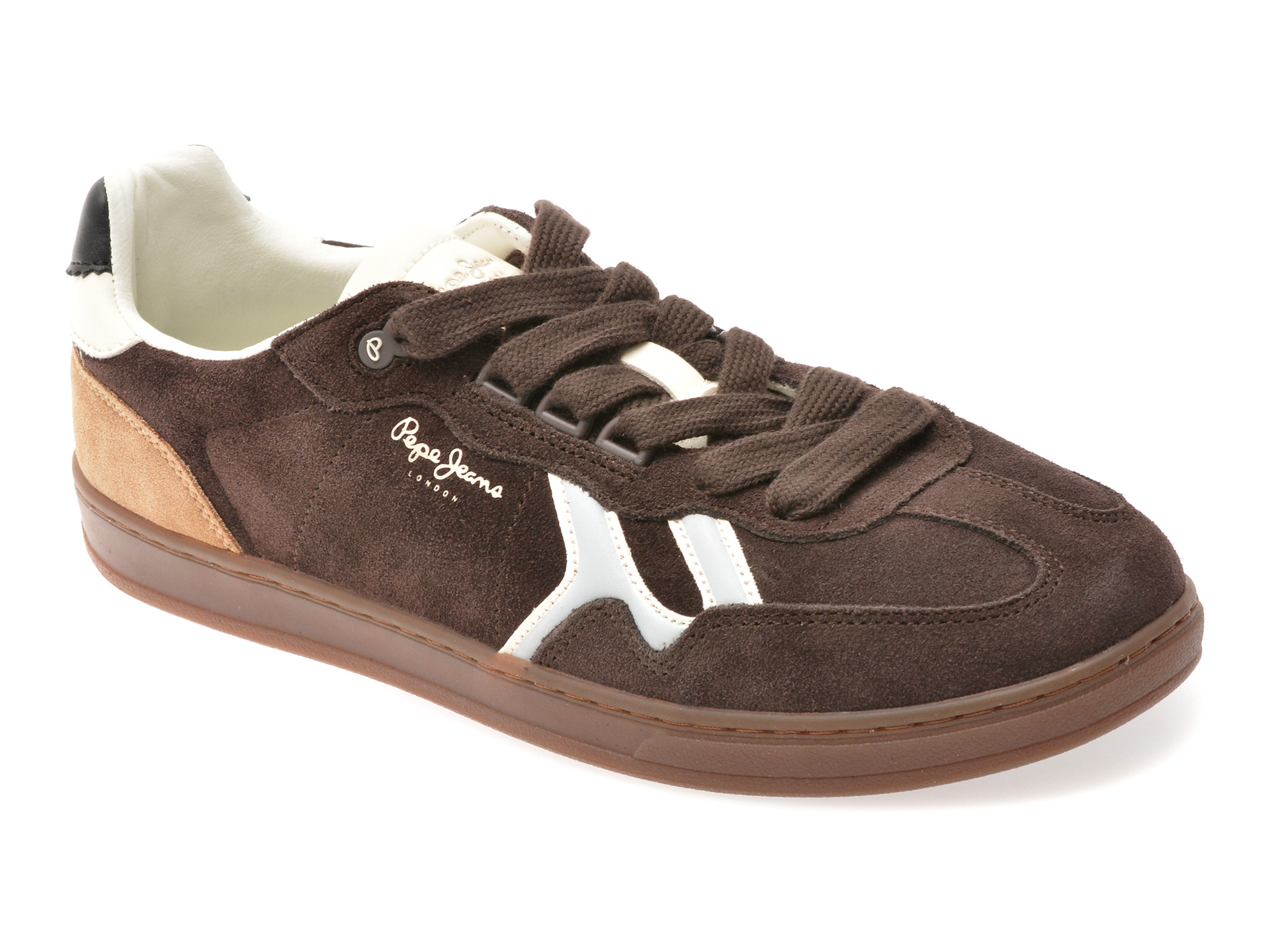 Pantofi sport PEPE JEANS maro, MS00009, din piele intoarsa
