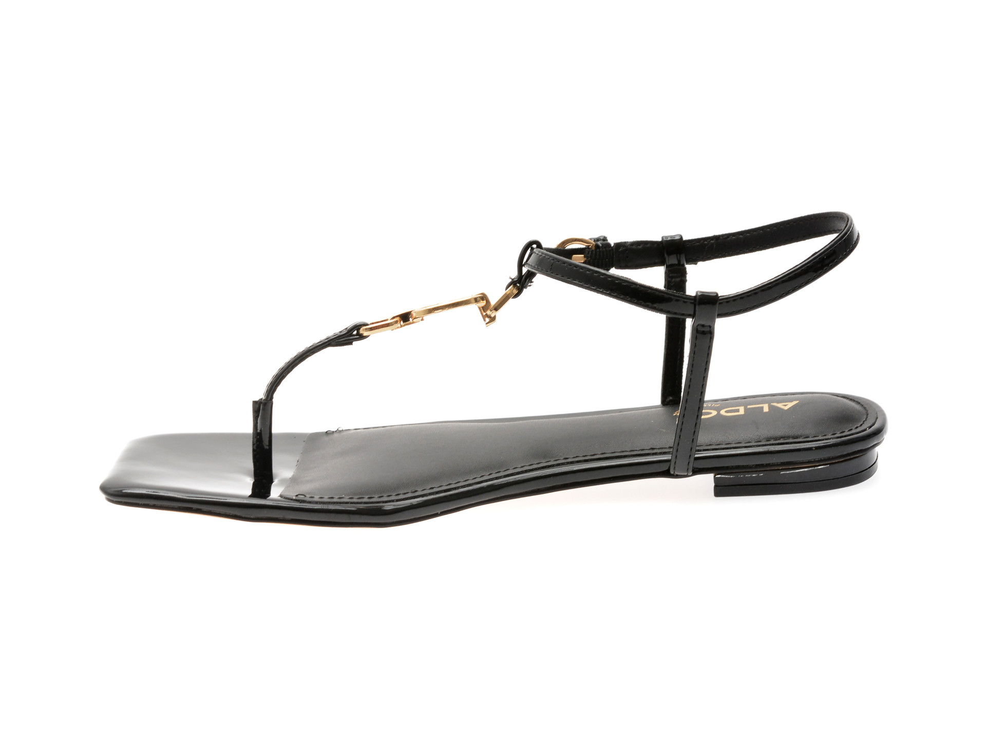 Sandale ALDO negre, LORENZA 001, din piele ecologica