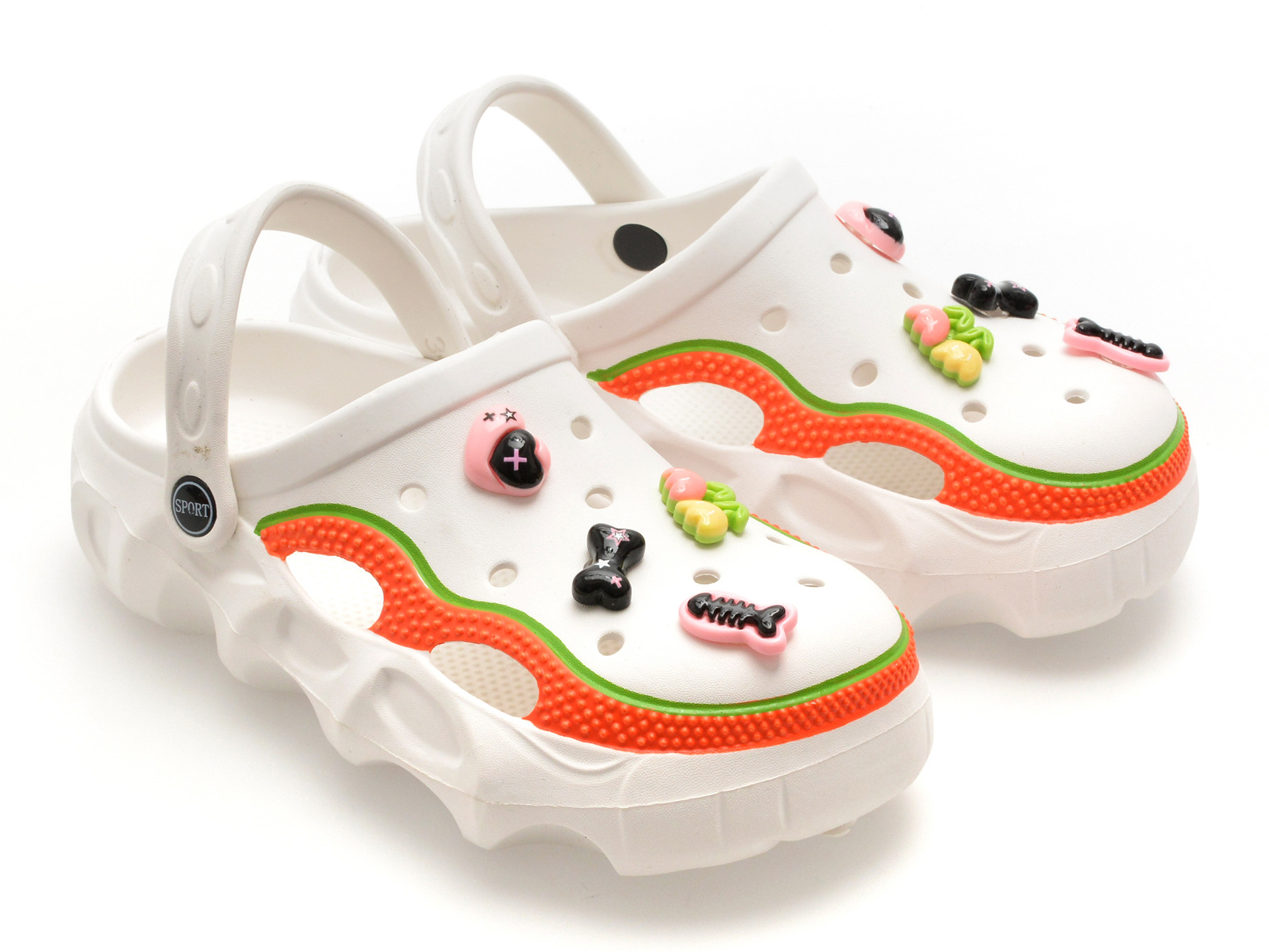 Papuci SELECTION KIDS albi, 3039, din pvc